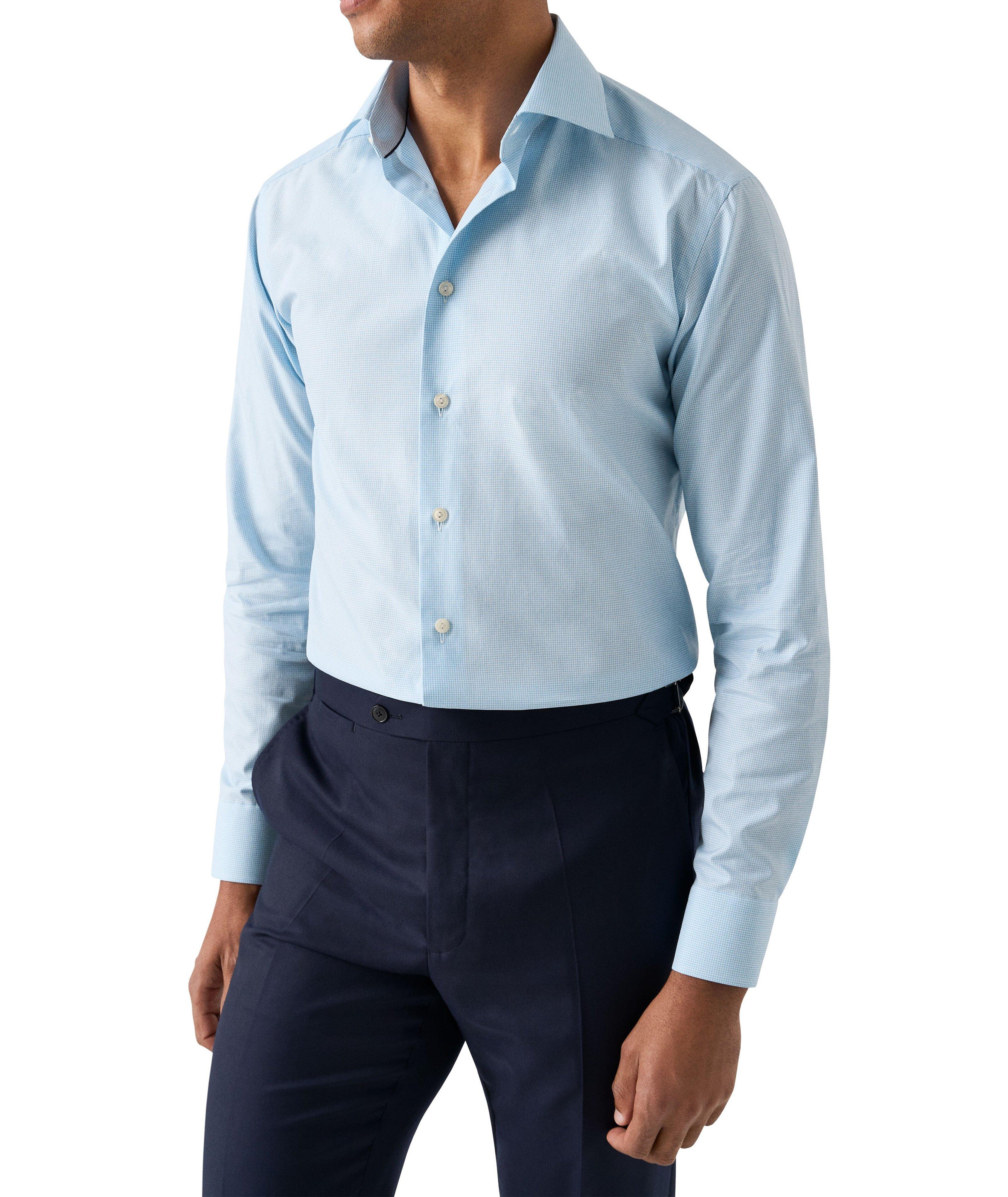 Slim-Fit Fine Check Twill Dress Shirt image 2