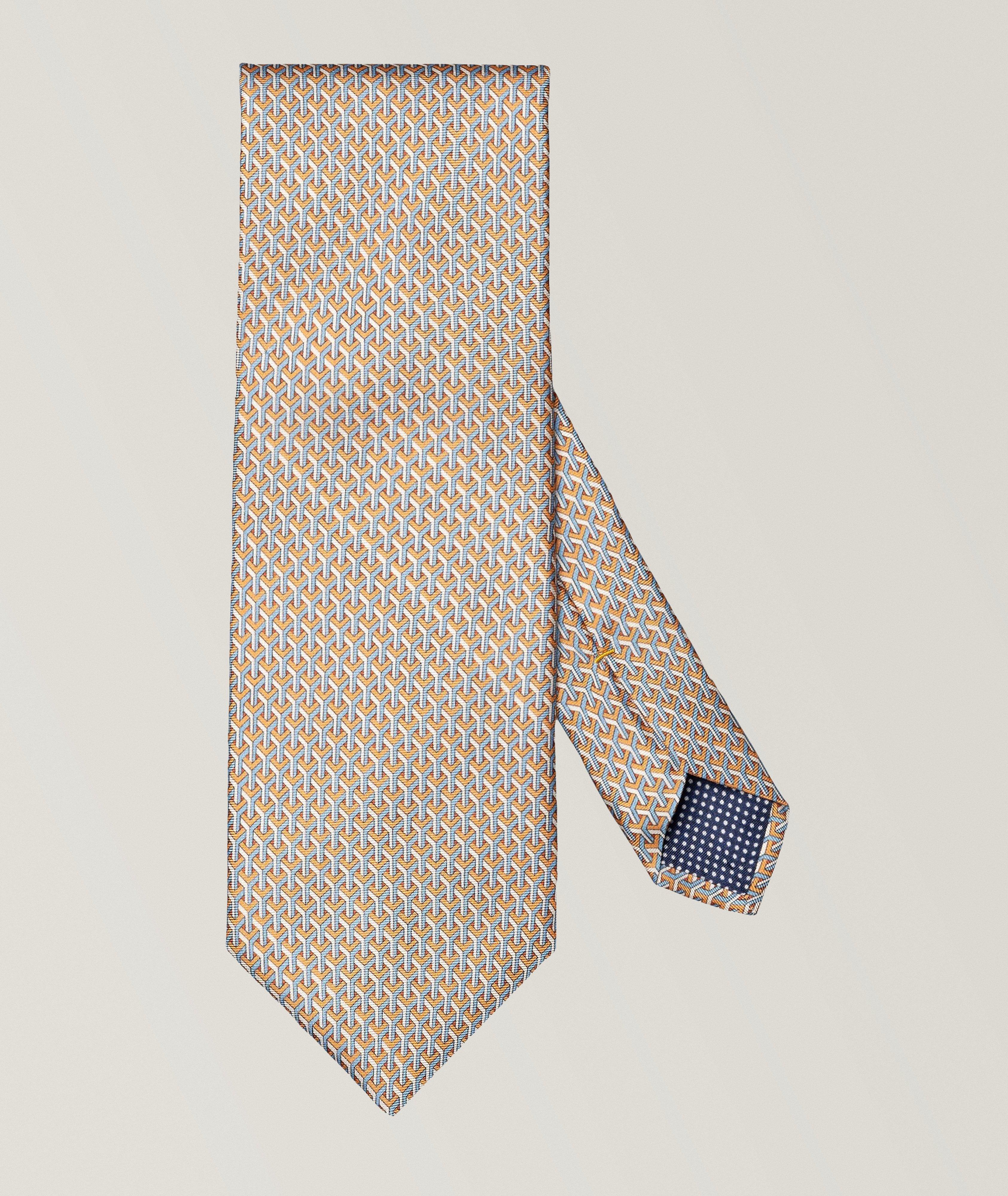 Geometric Print Silk Tie image 0