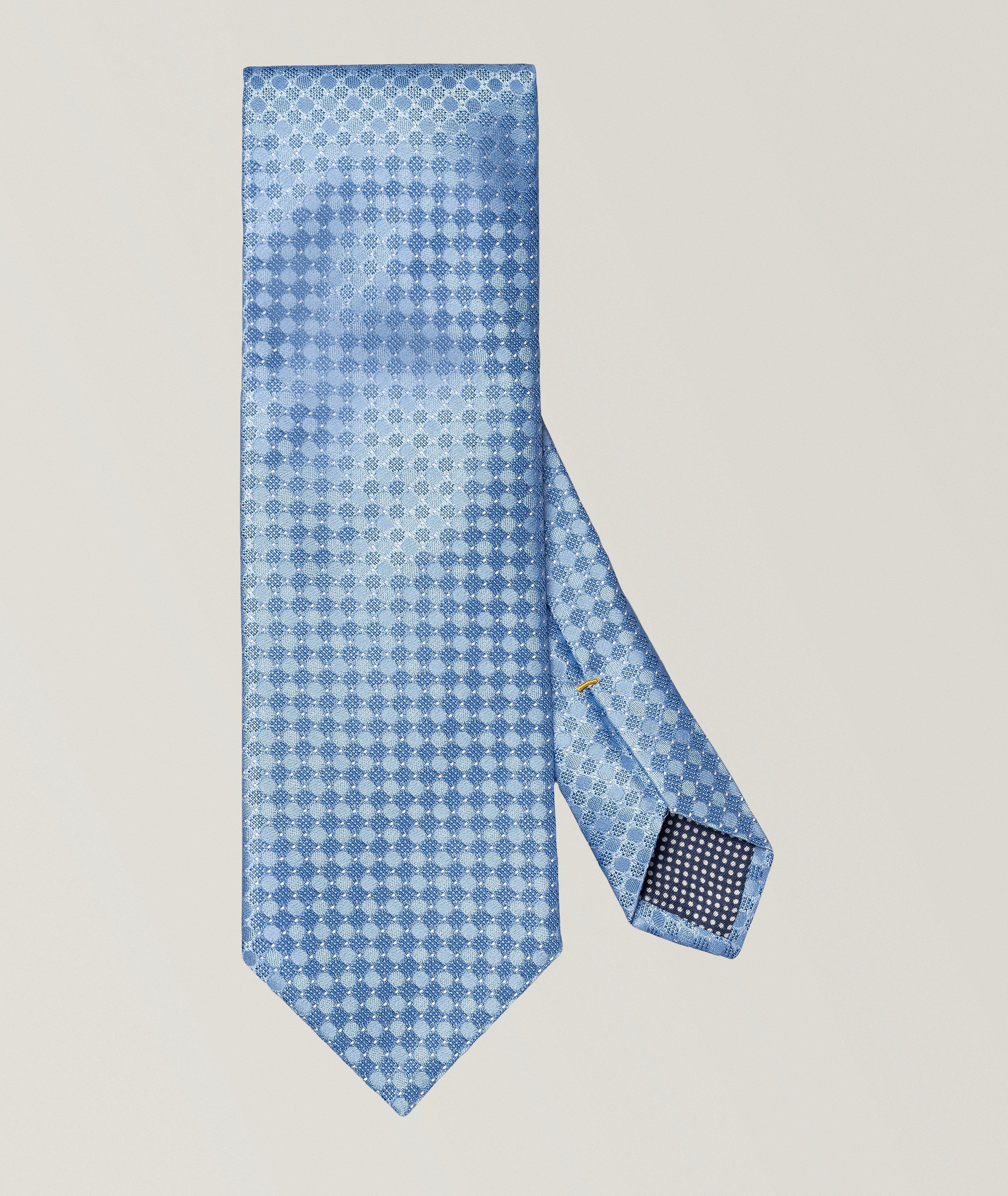 Geometric Woven Silk Tie image 0