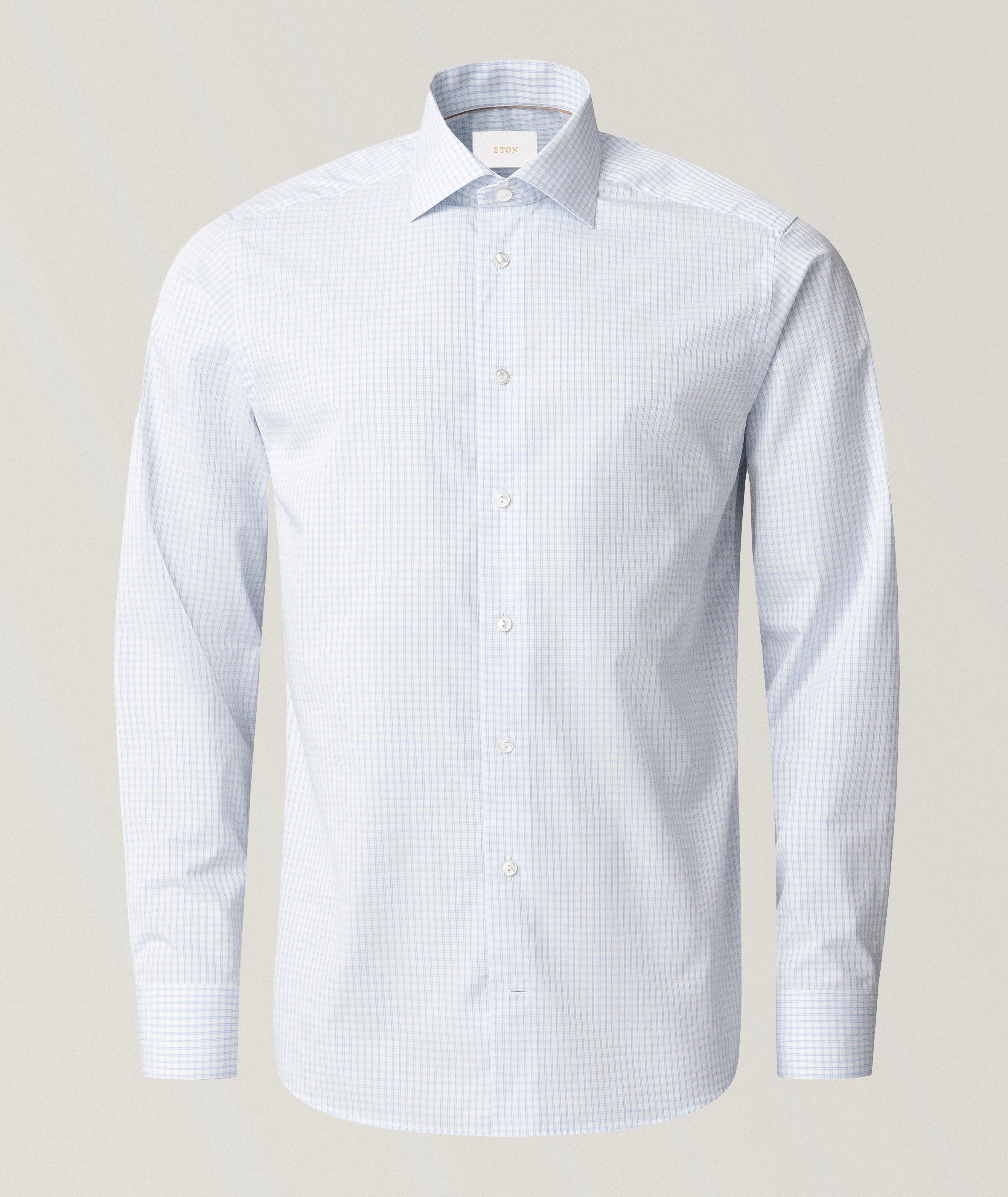 Slim-Fit Elevated Piqué Check Shirt image 1