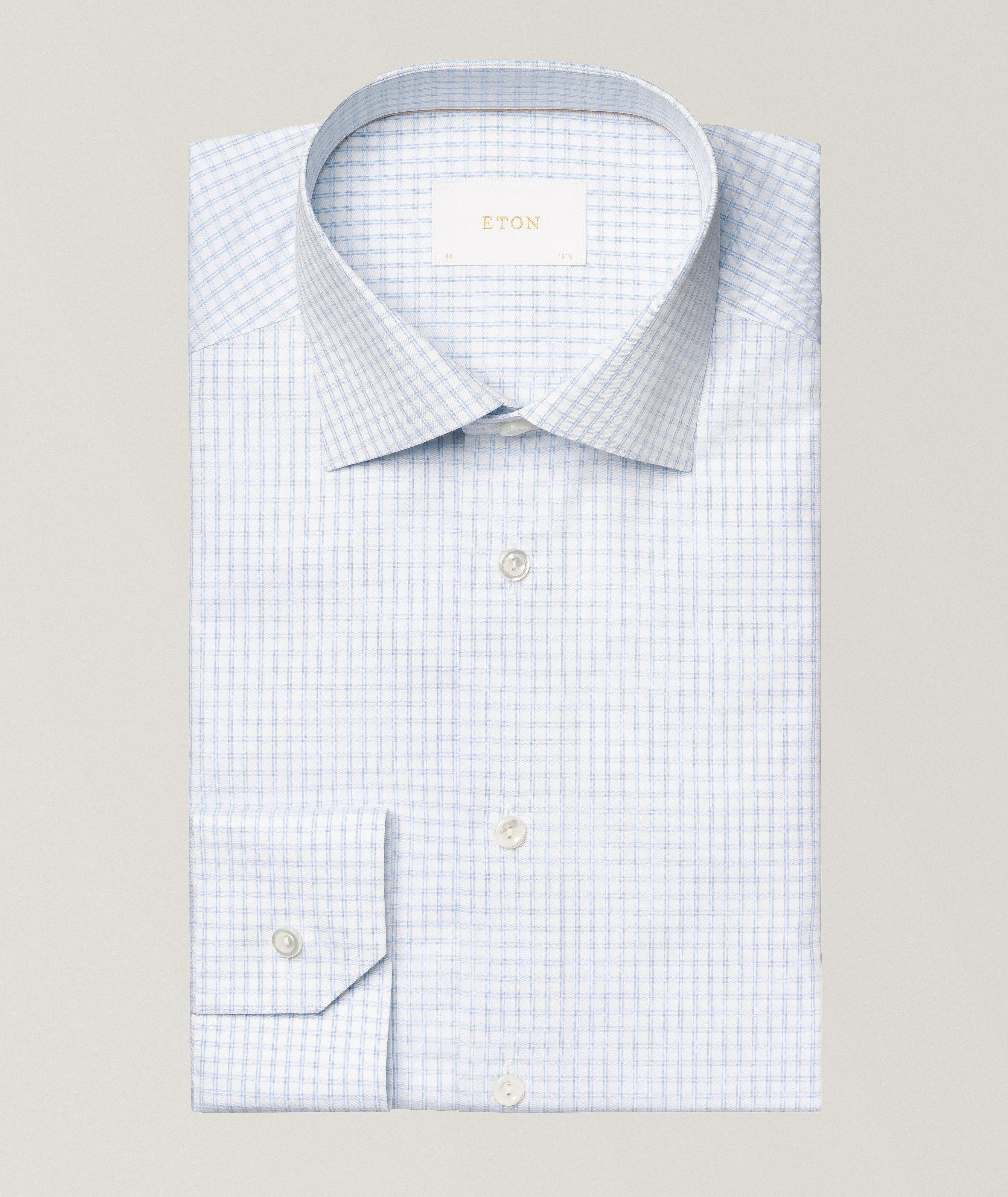 Slim-Fit Elevated Piqué Check Shirt image 0