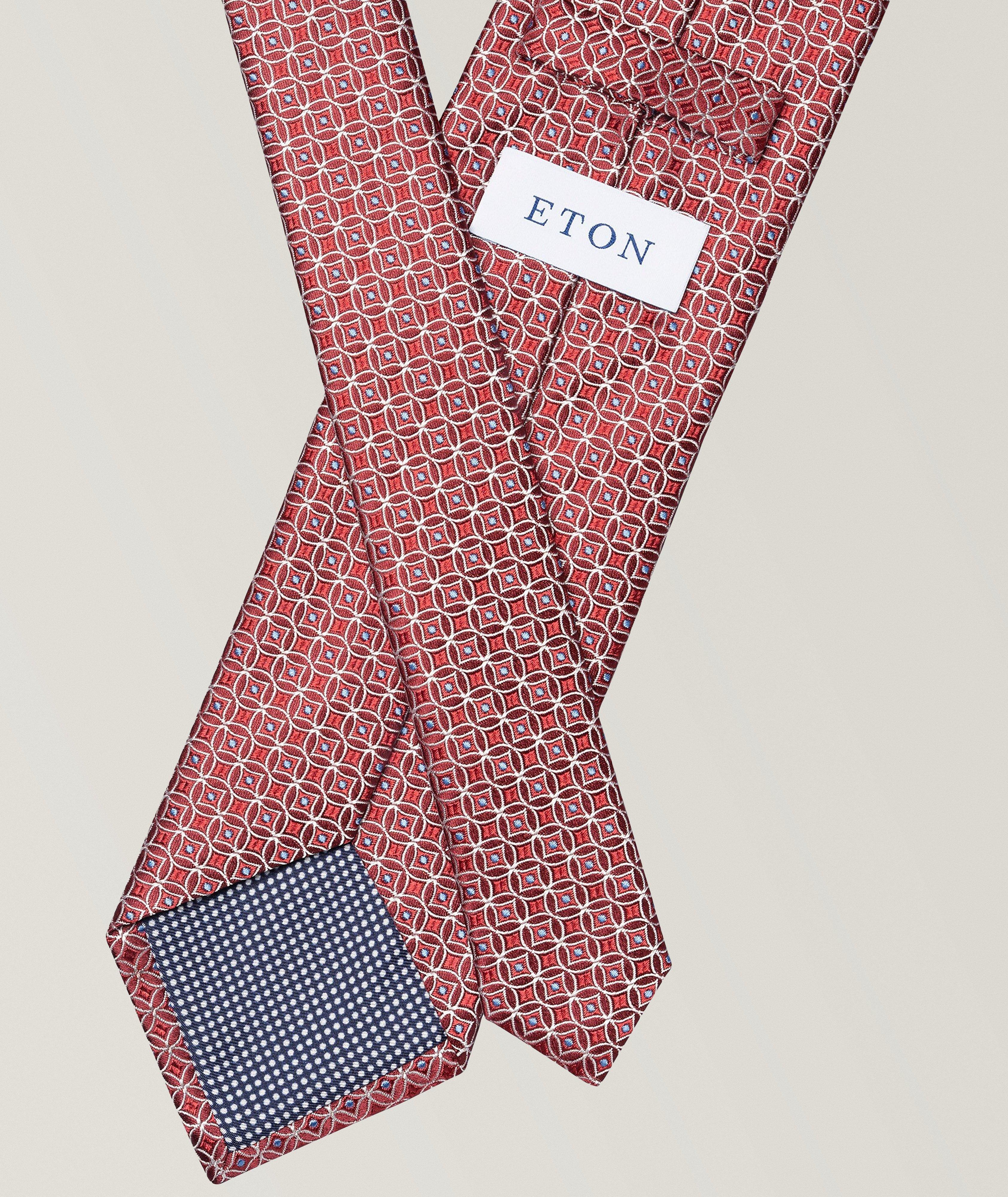 Geometric Woven Silk Tie image 1