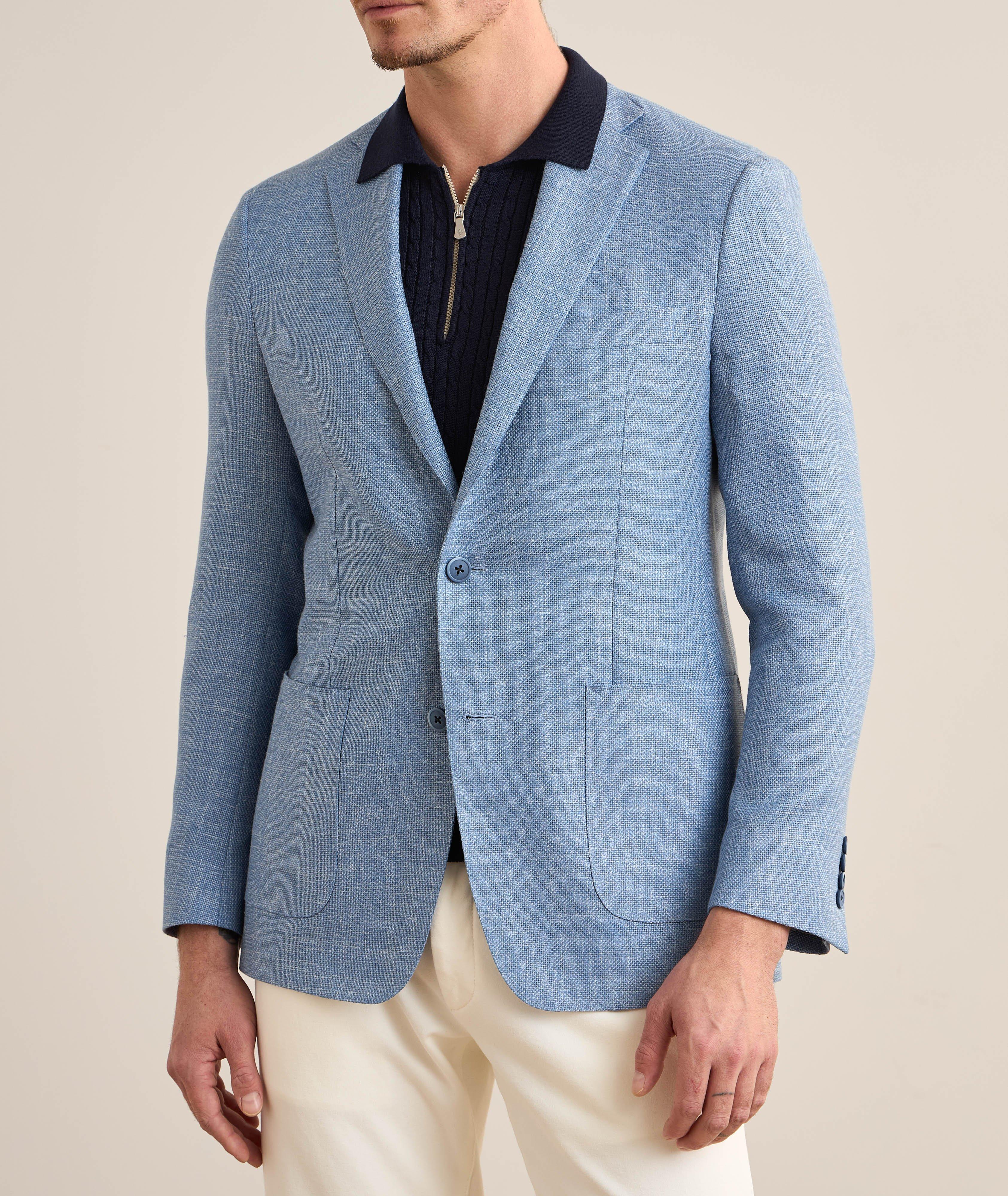 Cosmo Soft Wool-Blend Hopsack Sport Jacket  image 1