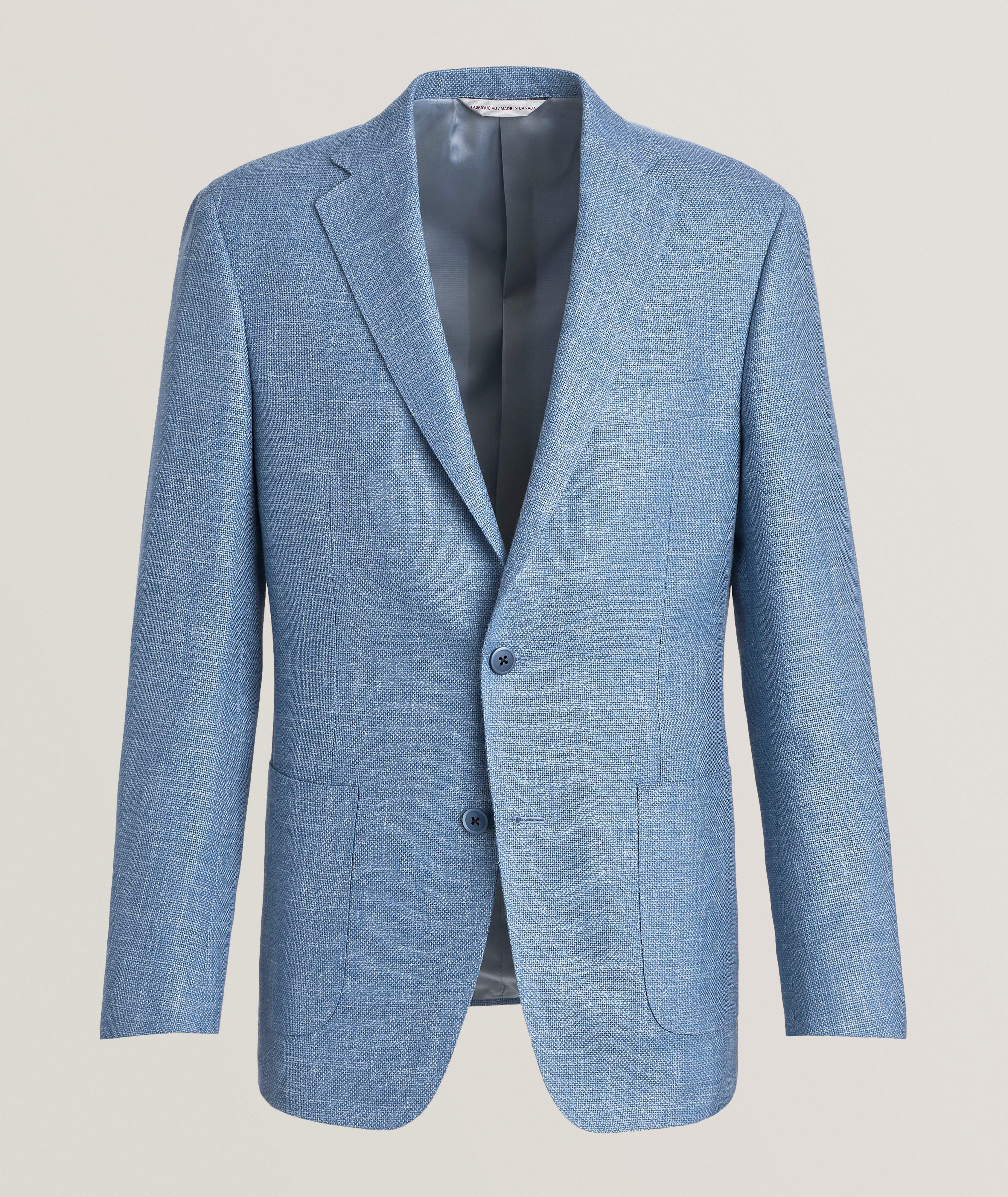 Cosmo Soft Wool-Blend Hopsack Sport Jacket  image 0