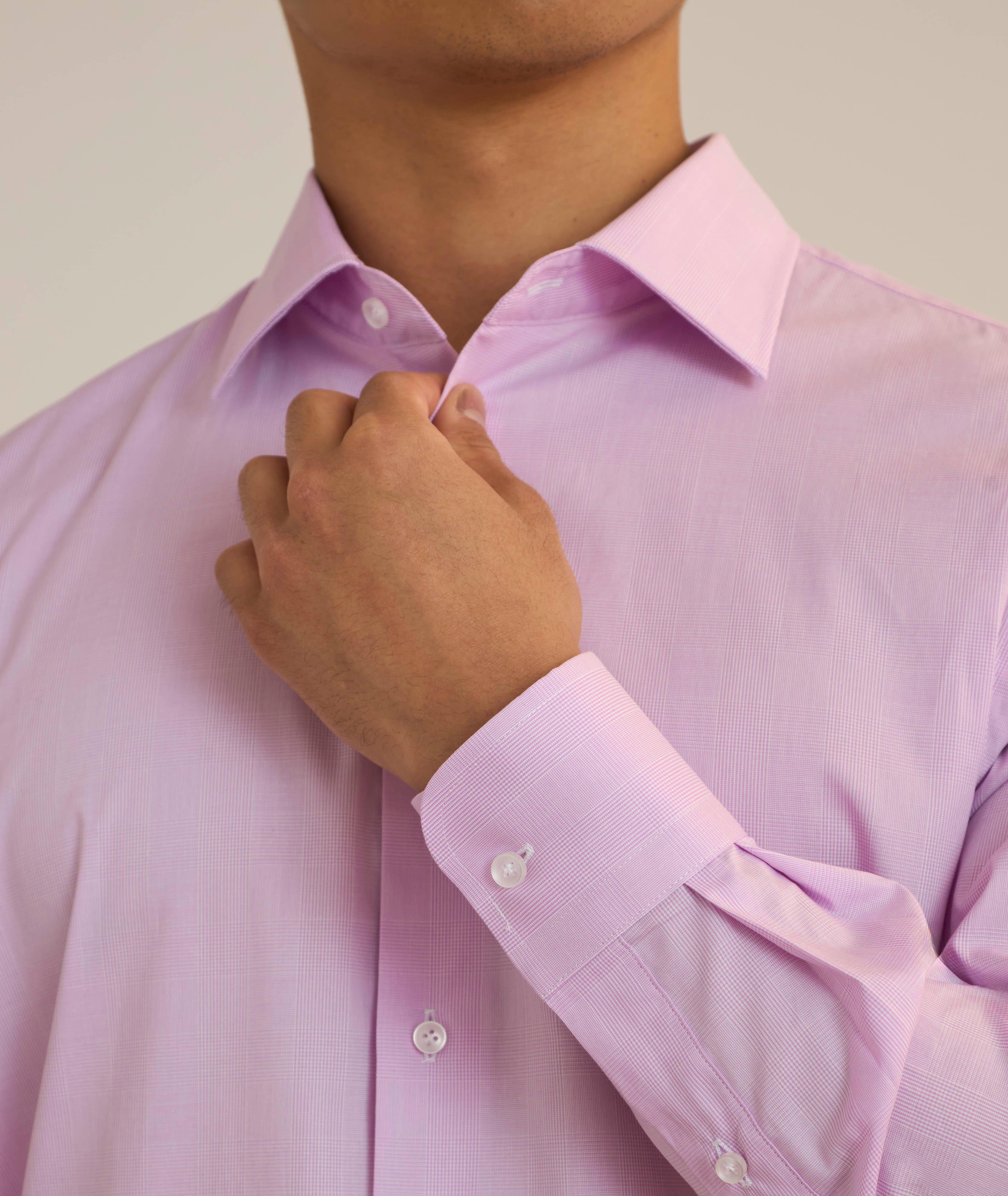 Chemise habillée en coton à carreaux image 3