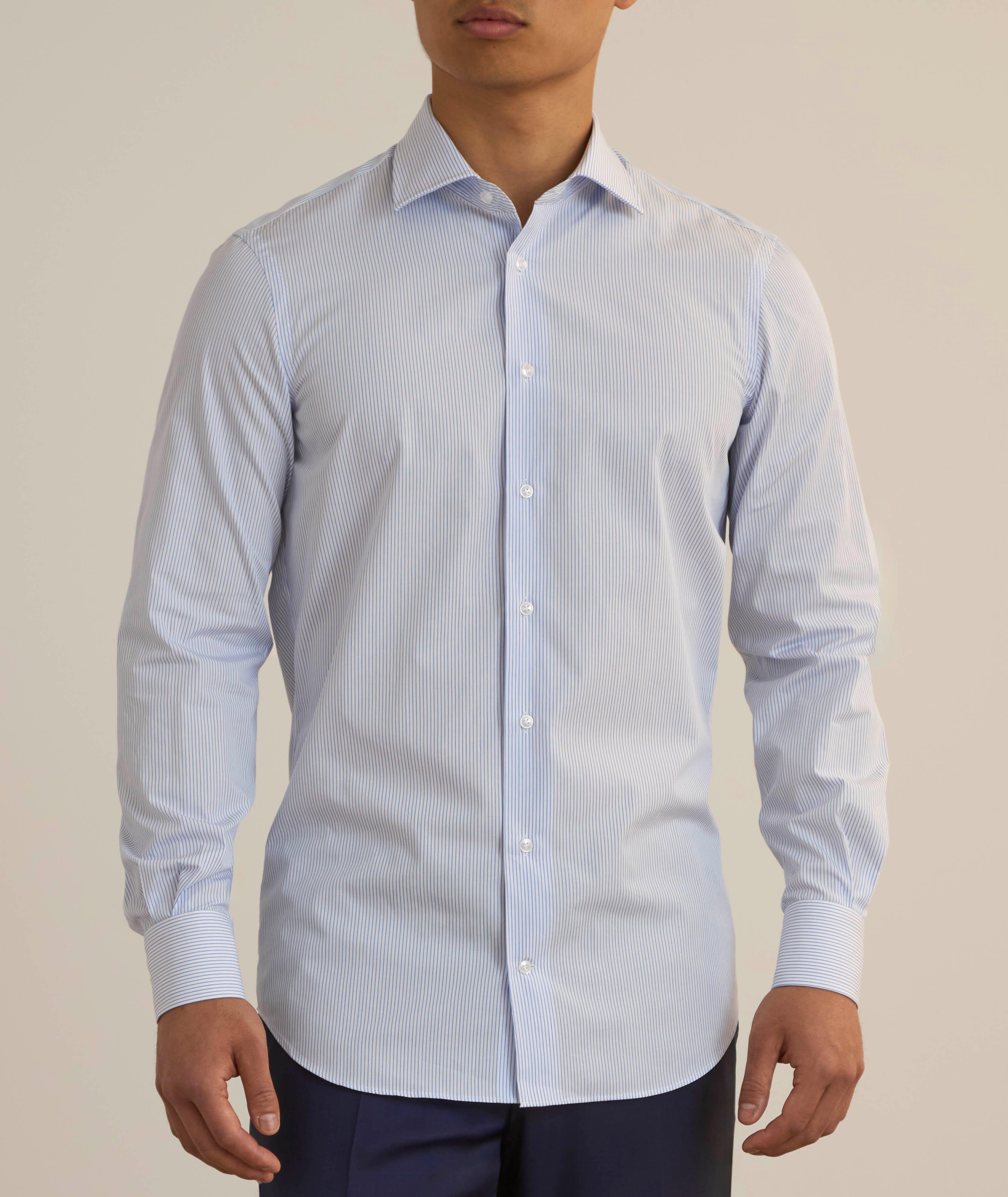 Chemise habillée en coton à rayures image 1