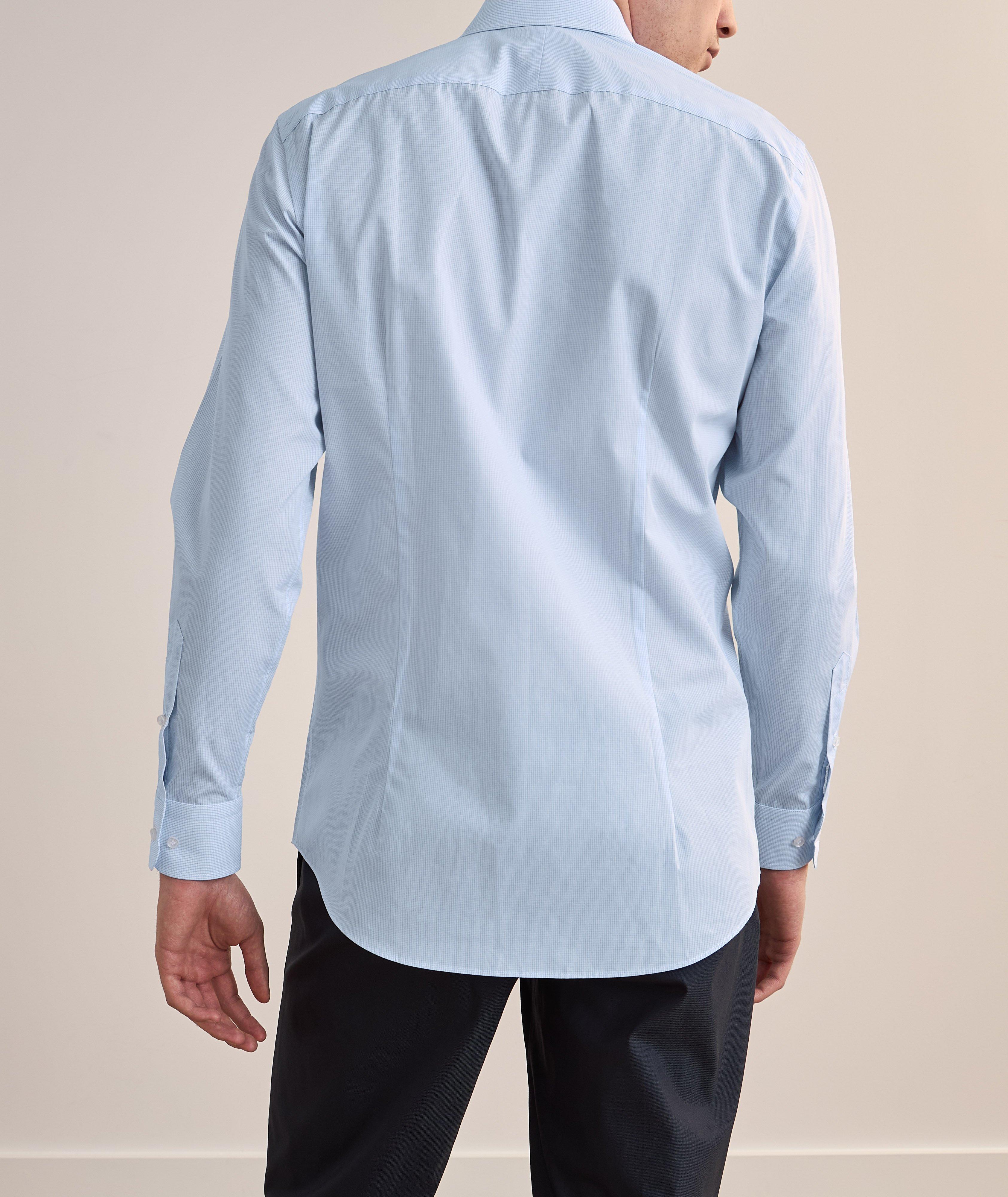 Micro-Check Cotton Dress Shirt image 2