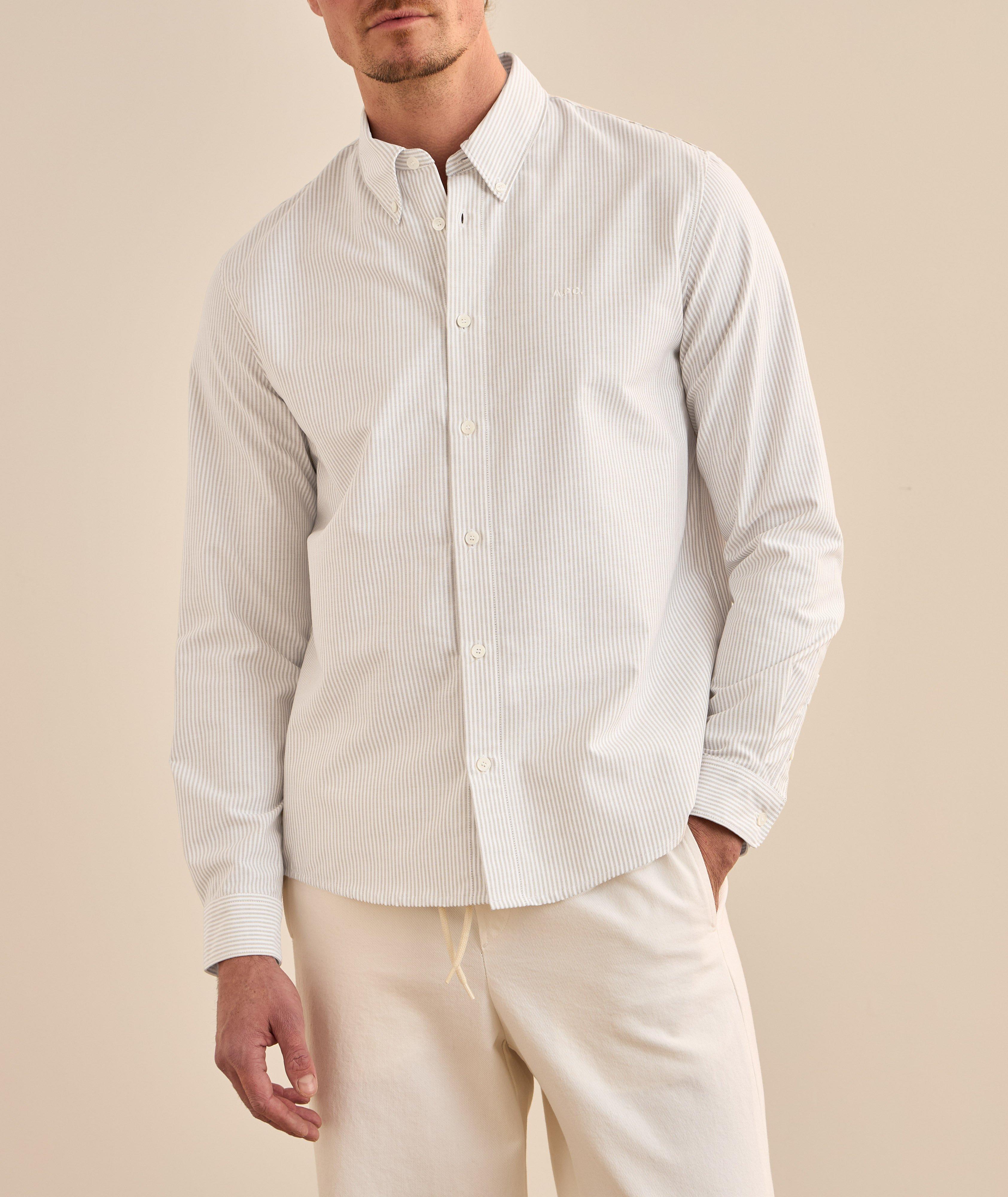 Striped Organic Cotton Oxford Shirt  image 1