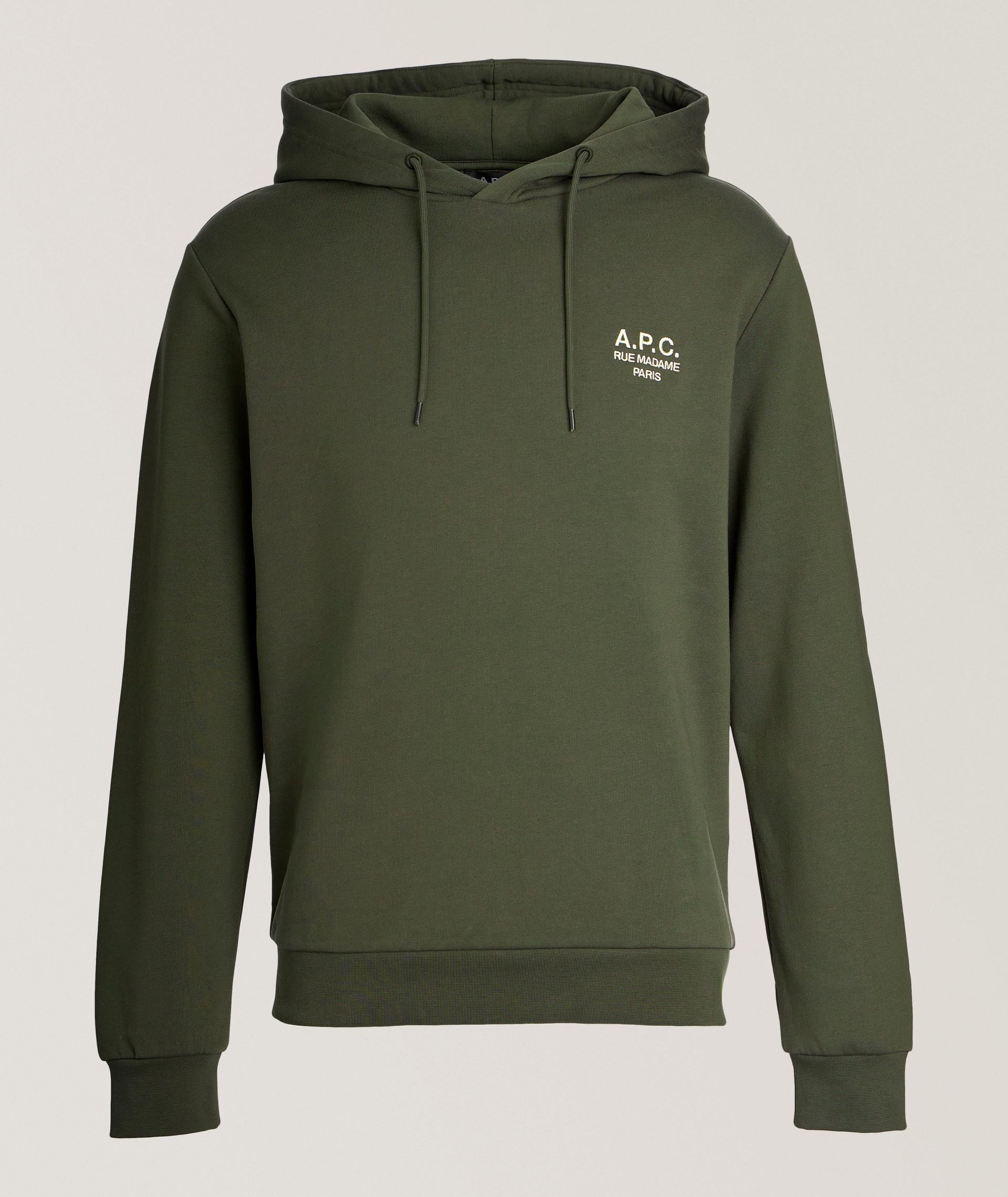 Logo Stretch-Cotton Hooded Sweater image 0