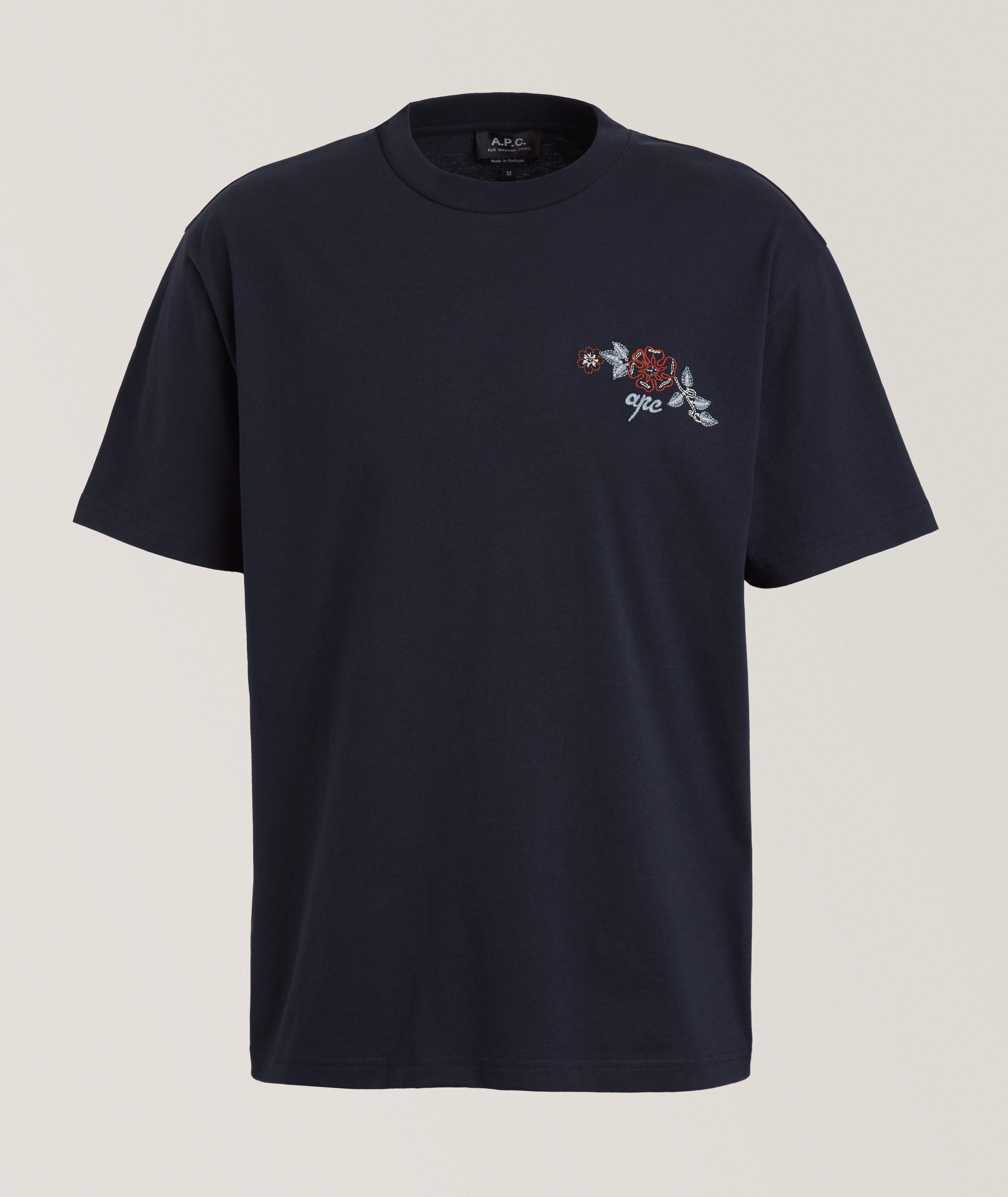 T-shirt en coton avec logo brodé image 0