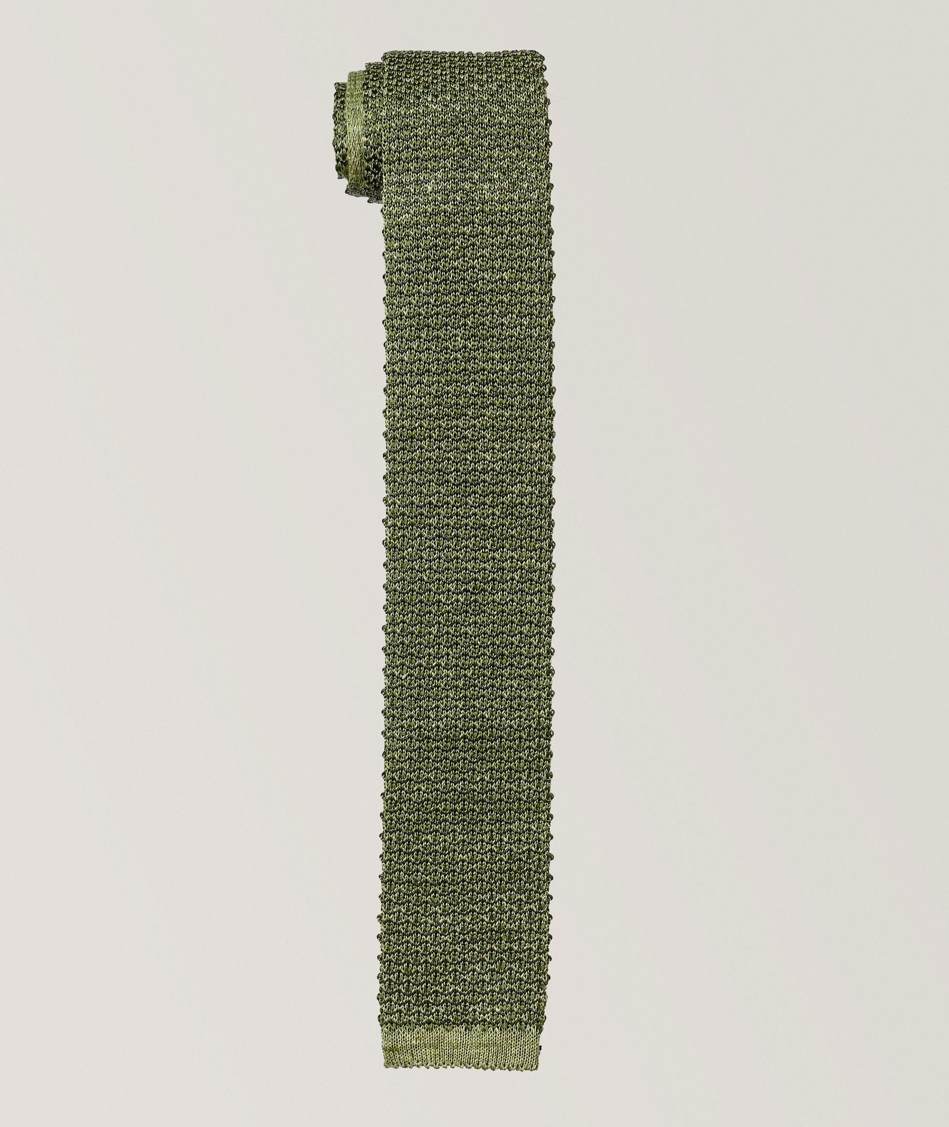Cravate en tricot de lin et de soie image 0