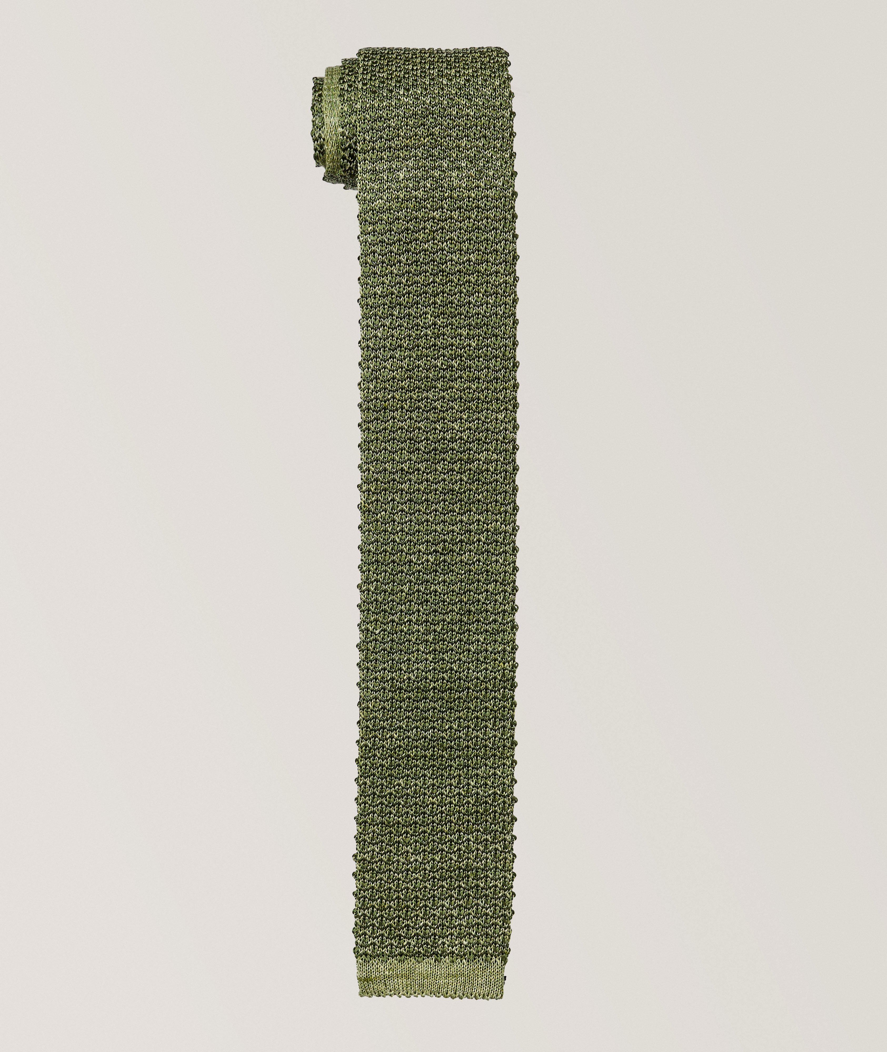 Knit Linen-Silk Tie  image 0