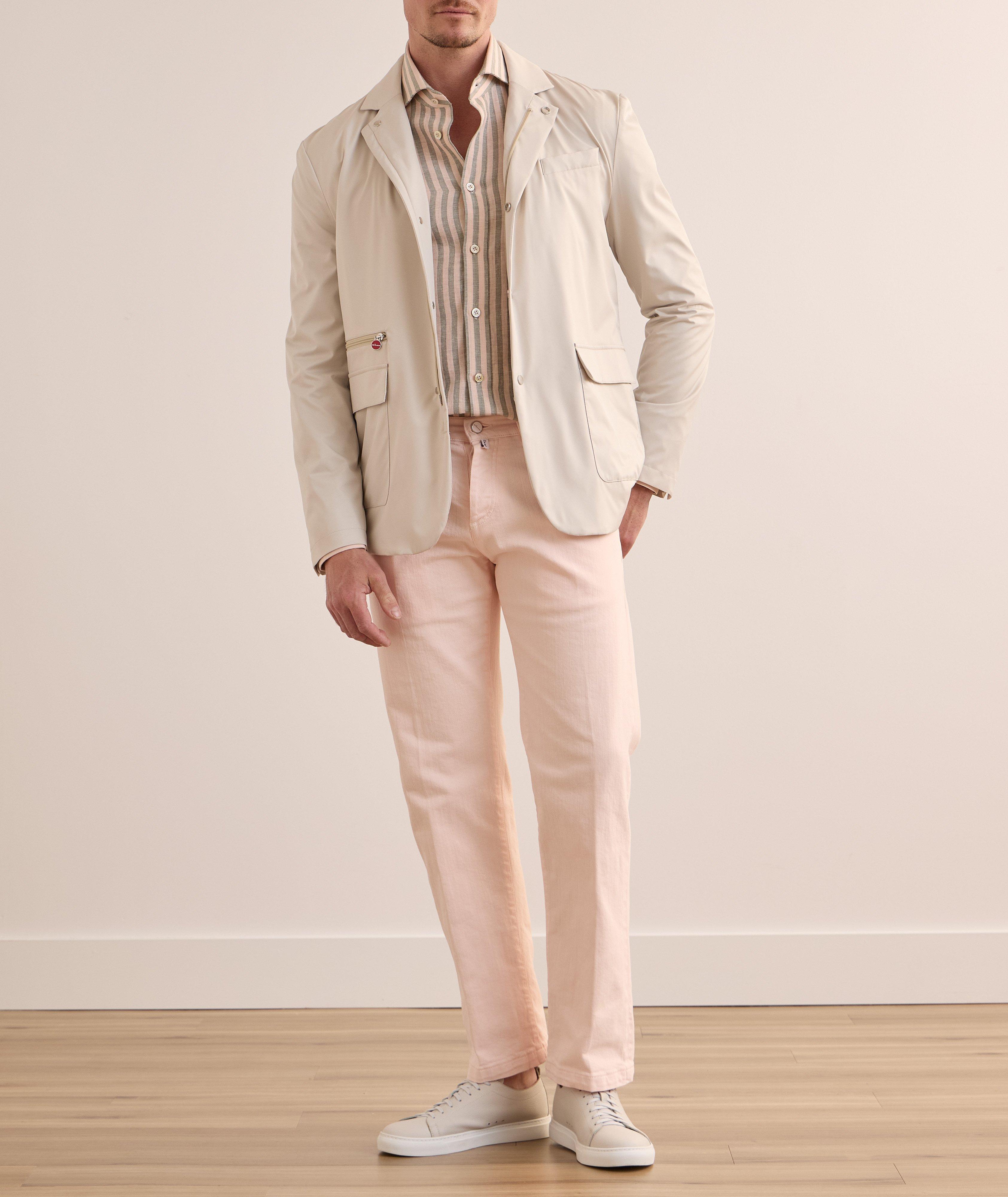 Wide Stripe Stretch-Linen Shirt  image 4