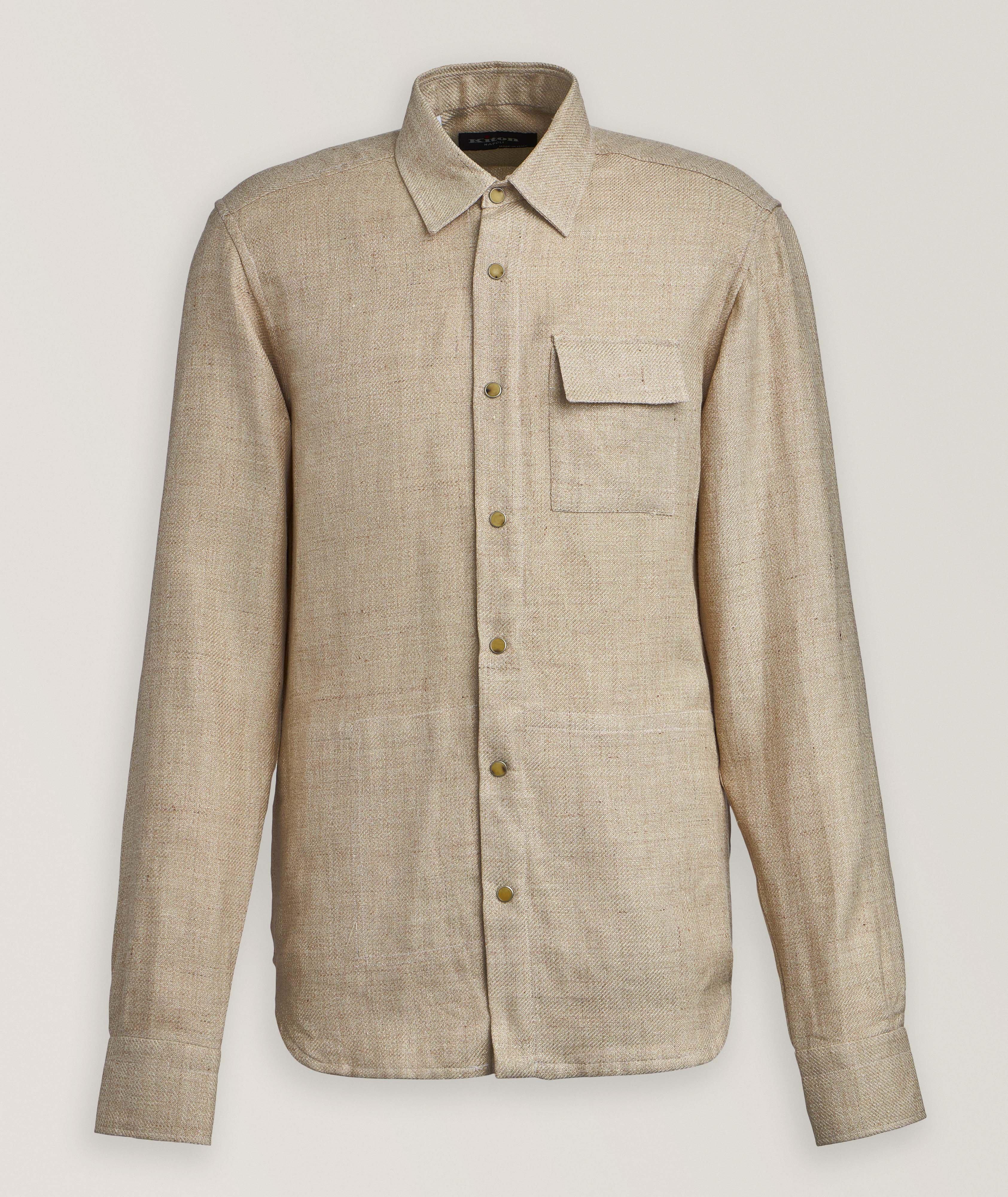 Kiton Linen-Silk-Cotton Overshirt 