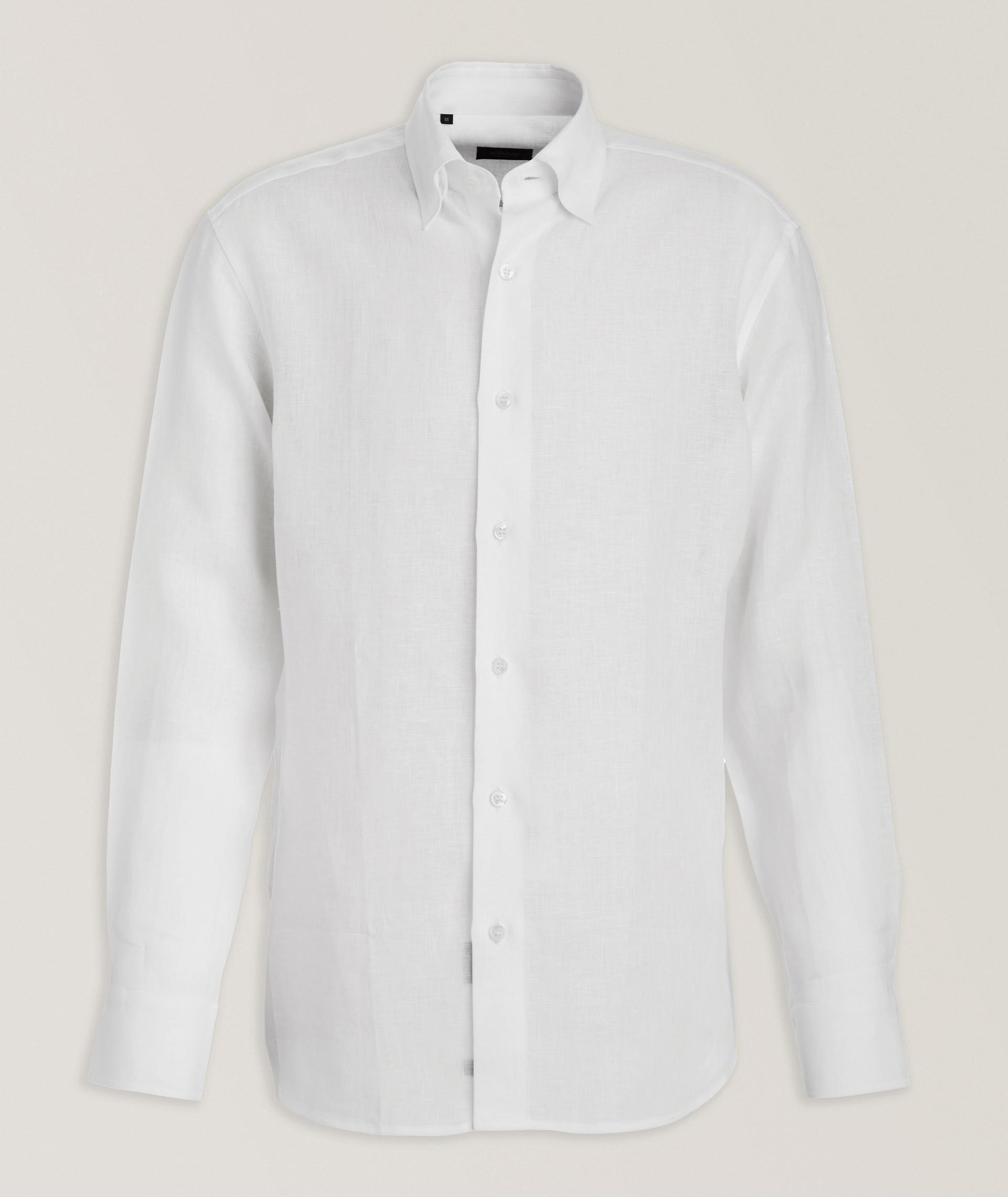 Hidden Button-Down Linen Shirt  image 0