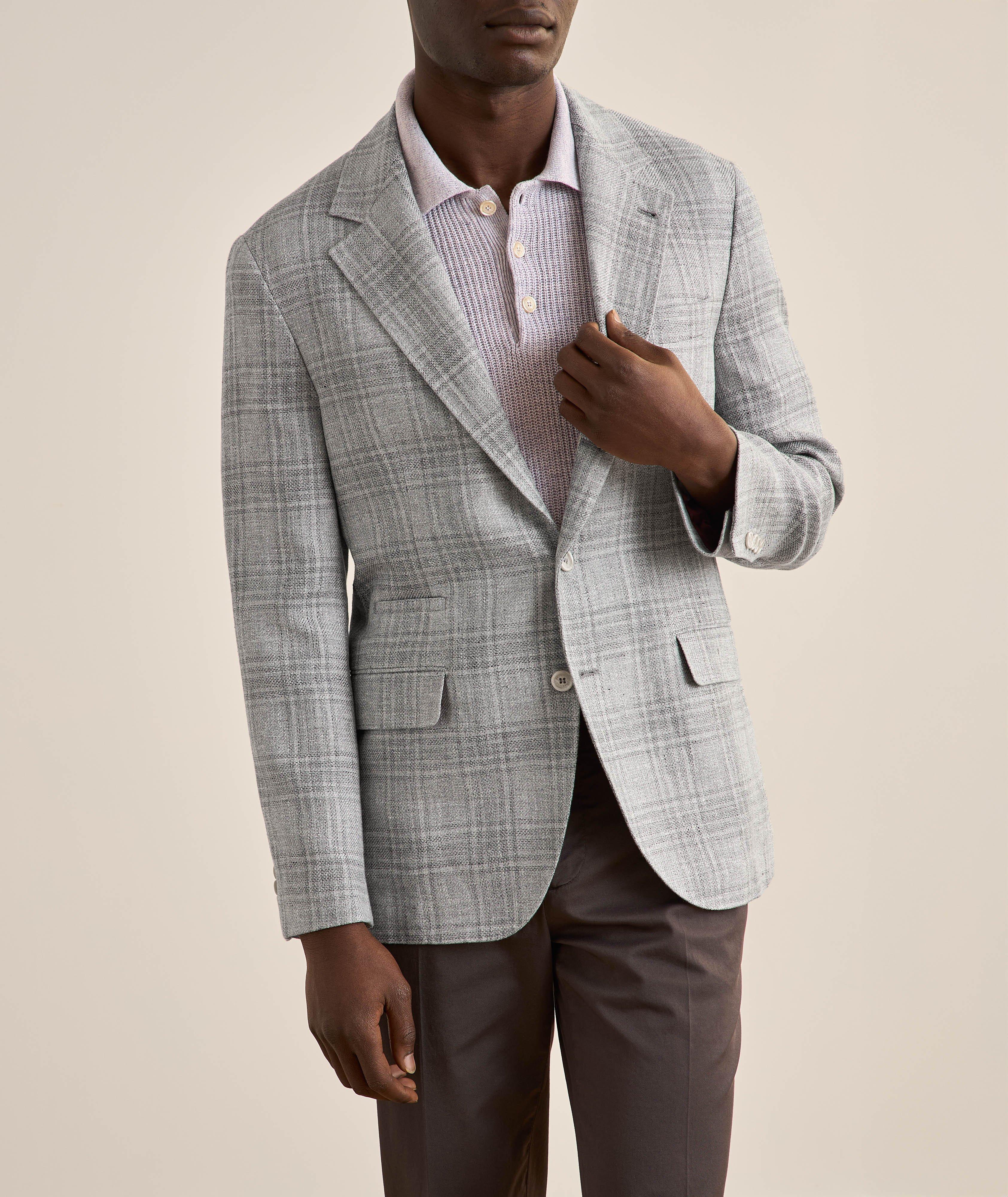 Plaid Wool-Blend Sport Jacket image 1