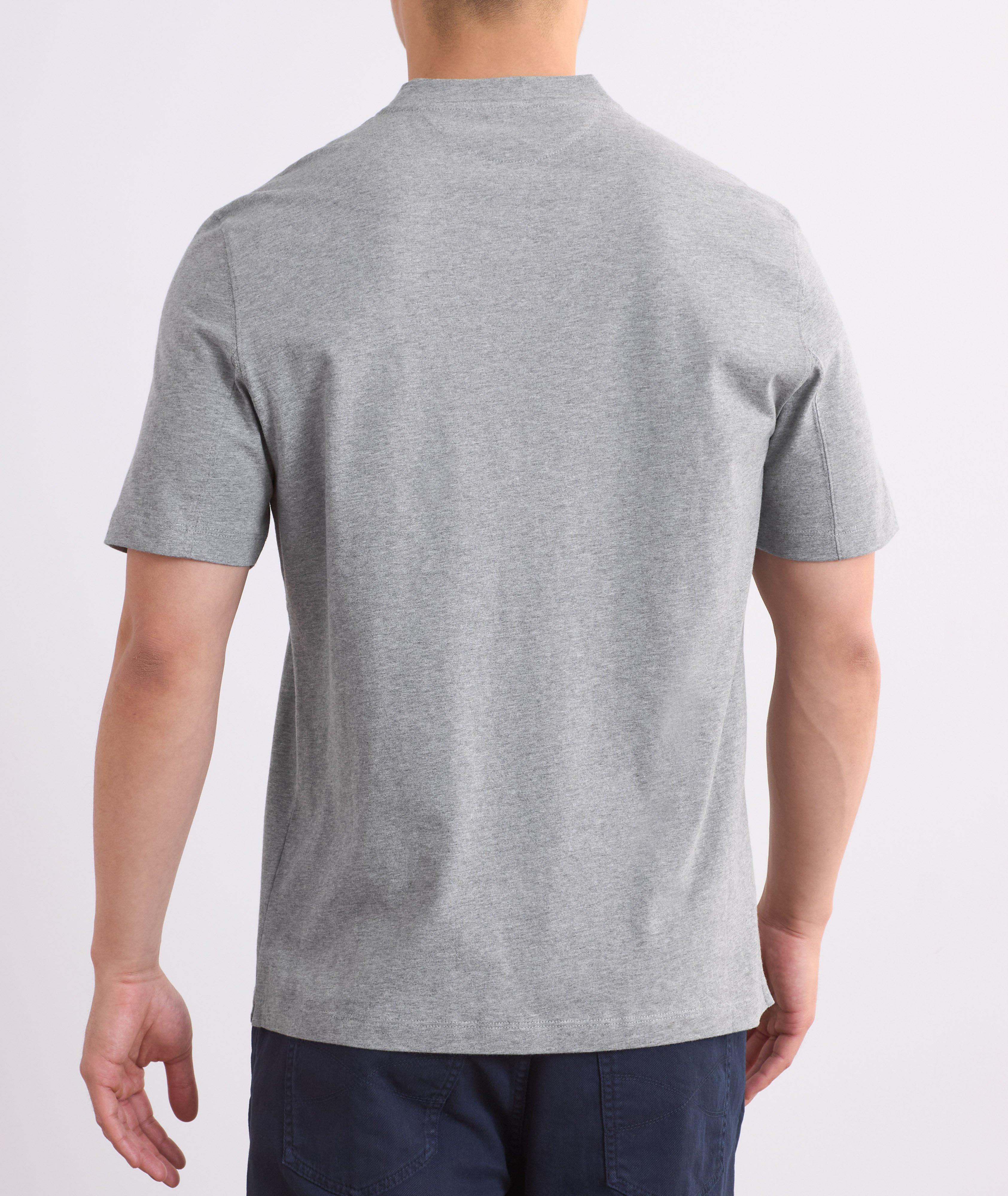T-shirt en coton à encolure en V image 2