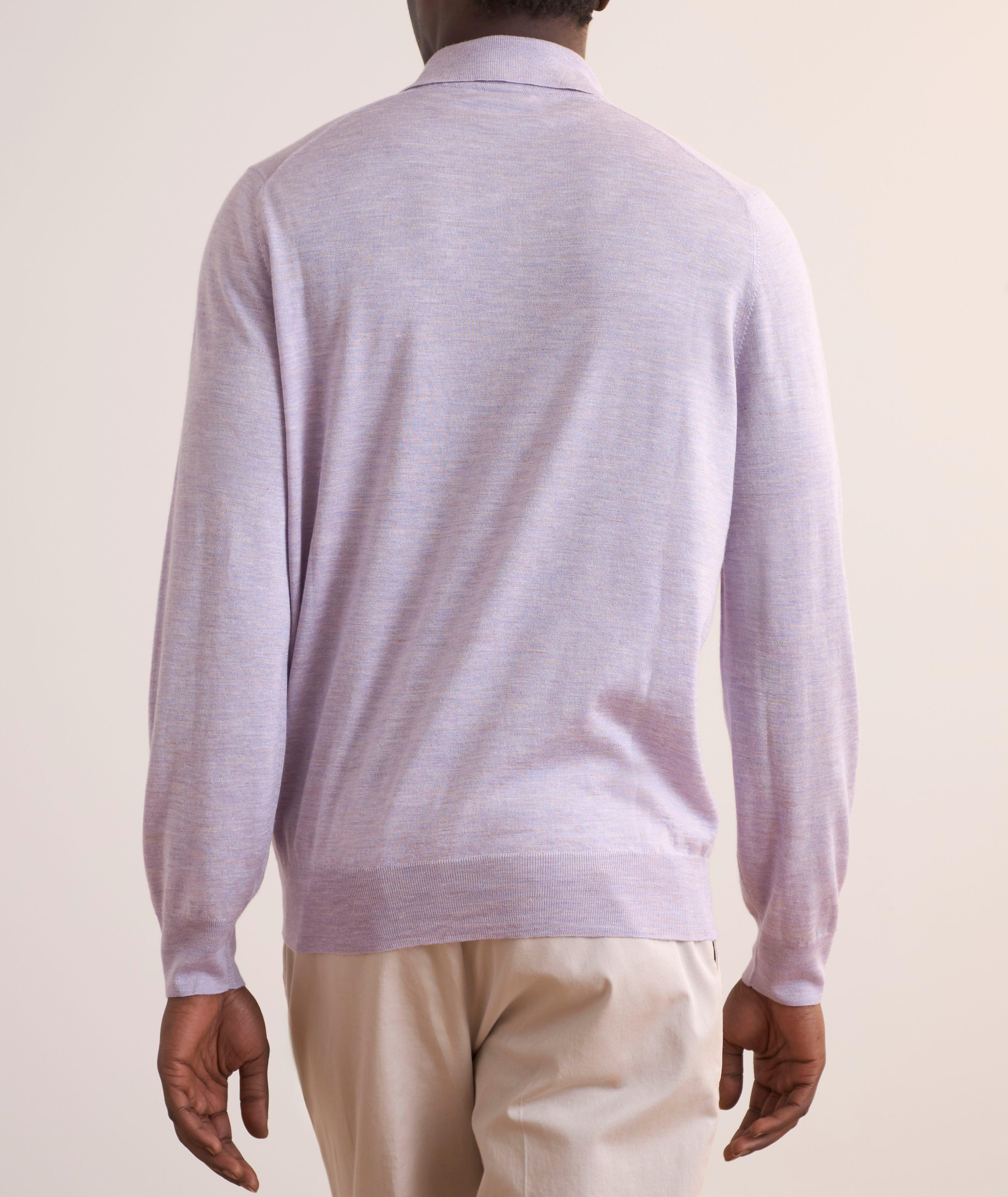 Cashmere, Silk & Linen Polo Sweater image 2