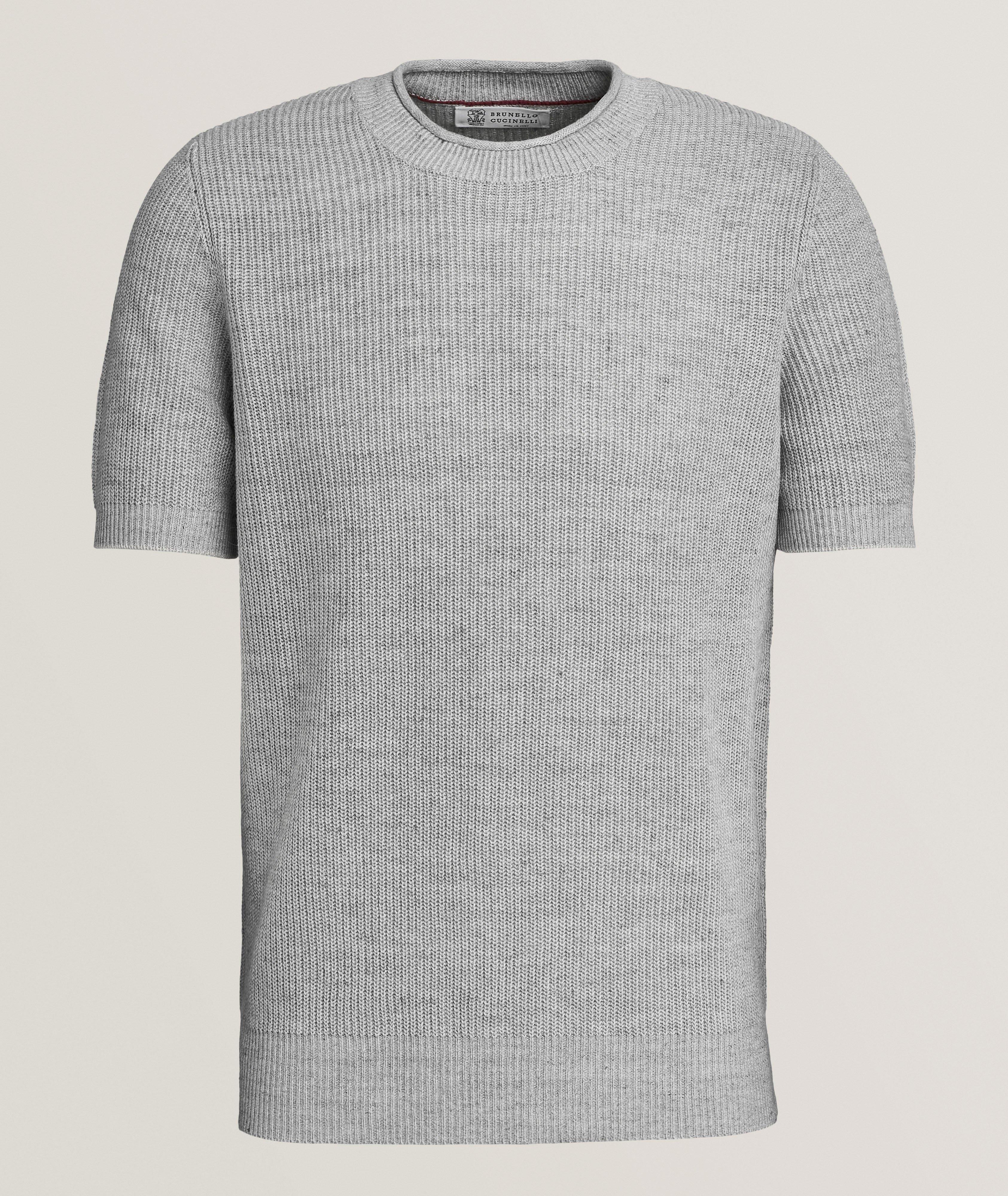 MID GREY SS CREW NECK SWEATER image 0