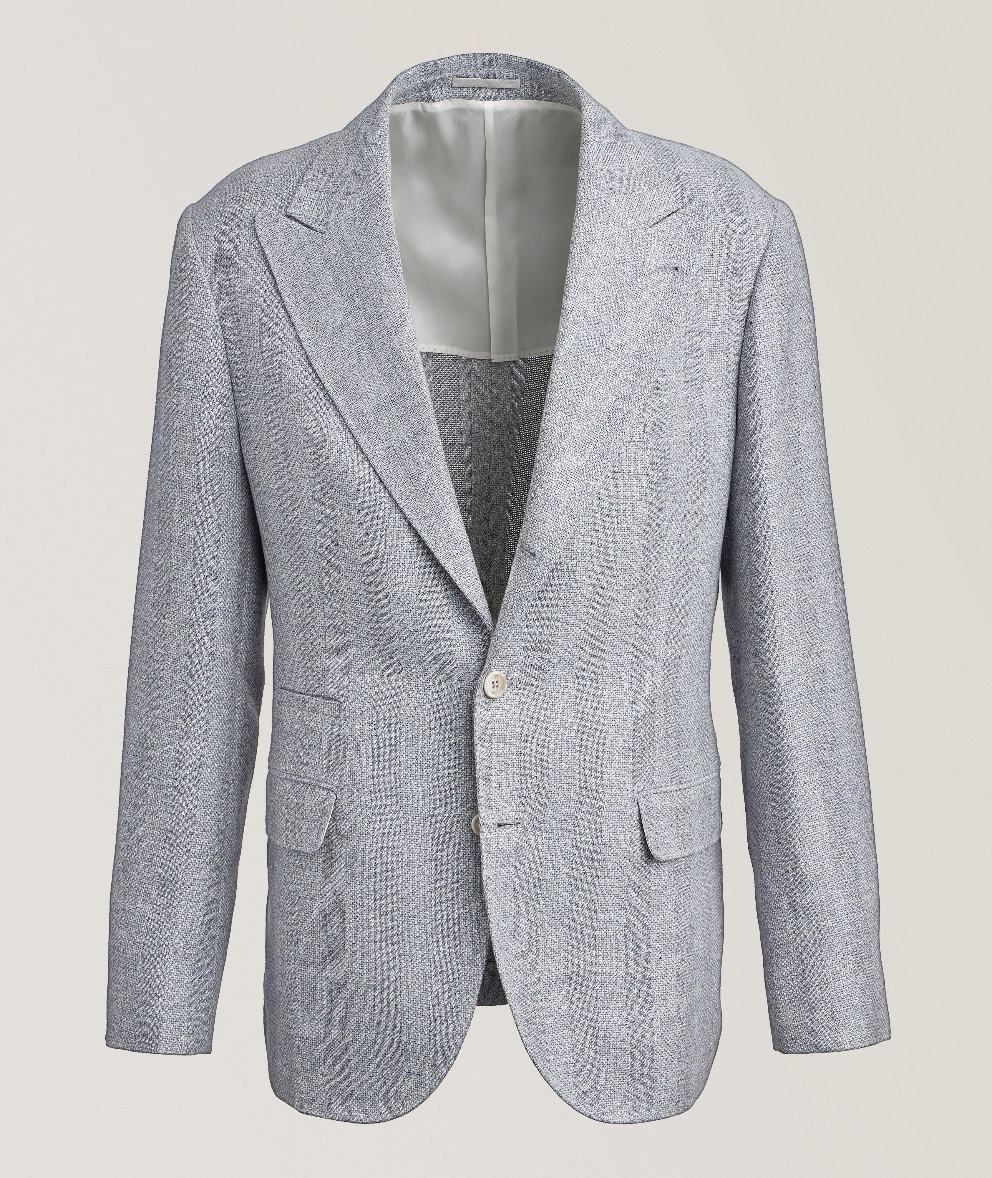 Brunello Cucinelli  Textured Linen, Silk & Wool-Blend Sport Jacket 