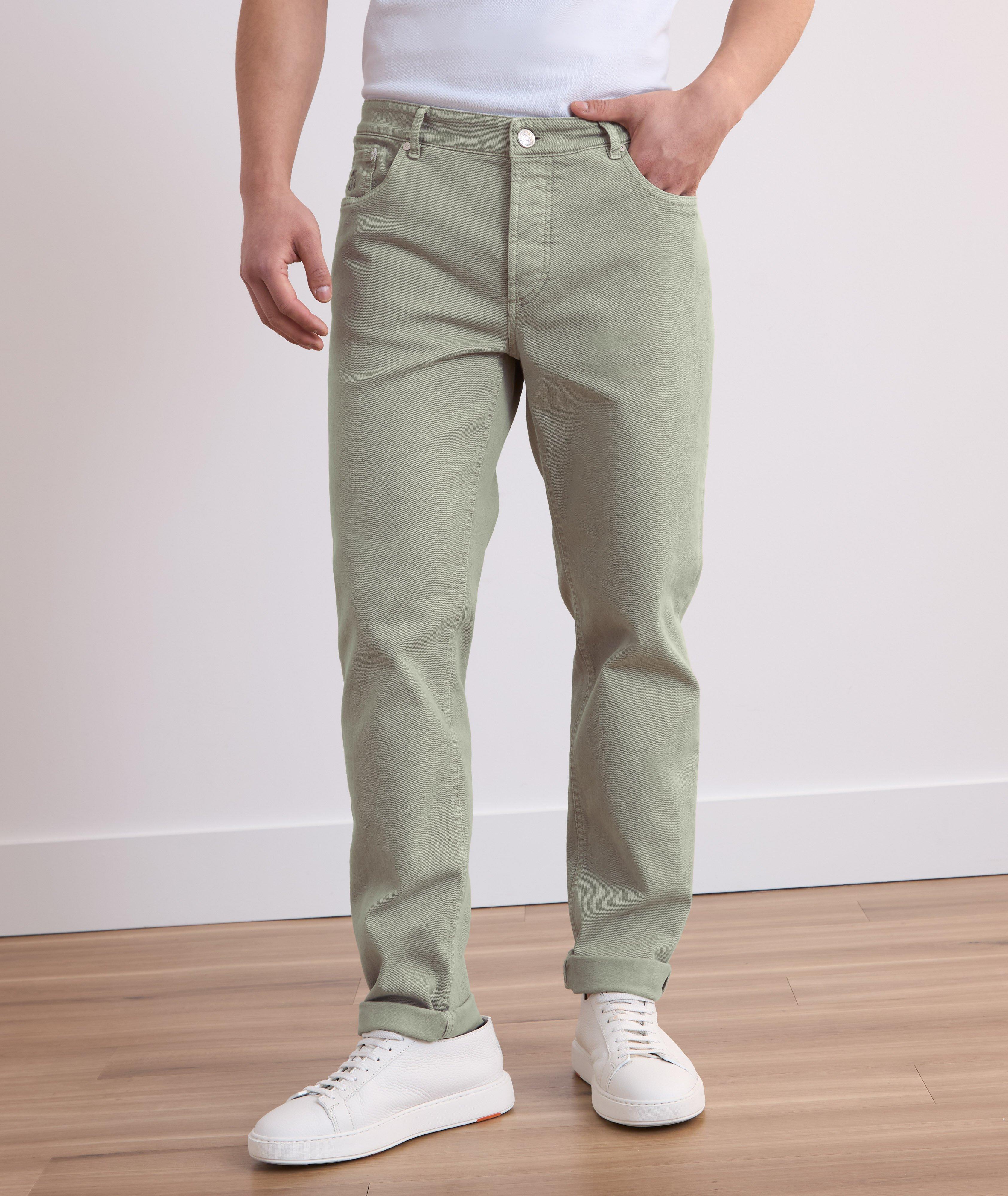 Traditional-Fit Denim Five-Pocket Pants image 1