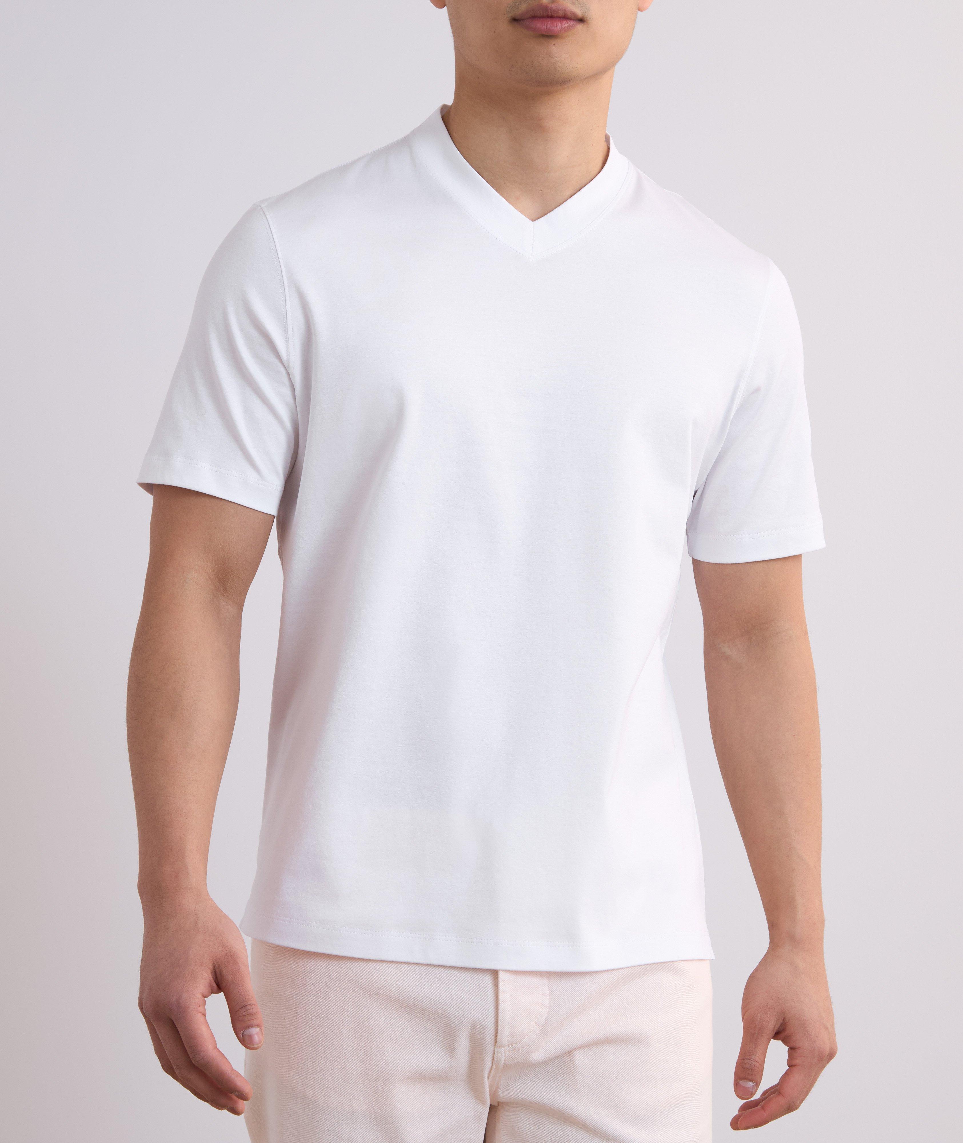 Cotton V-Neck T-Shirt image 1