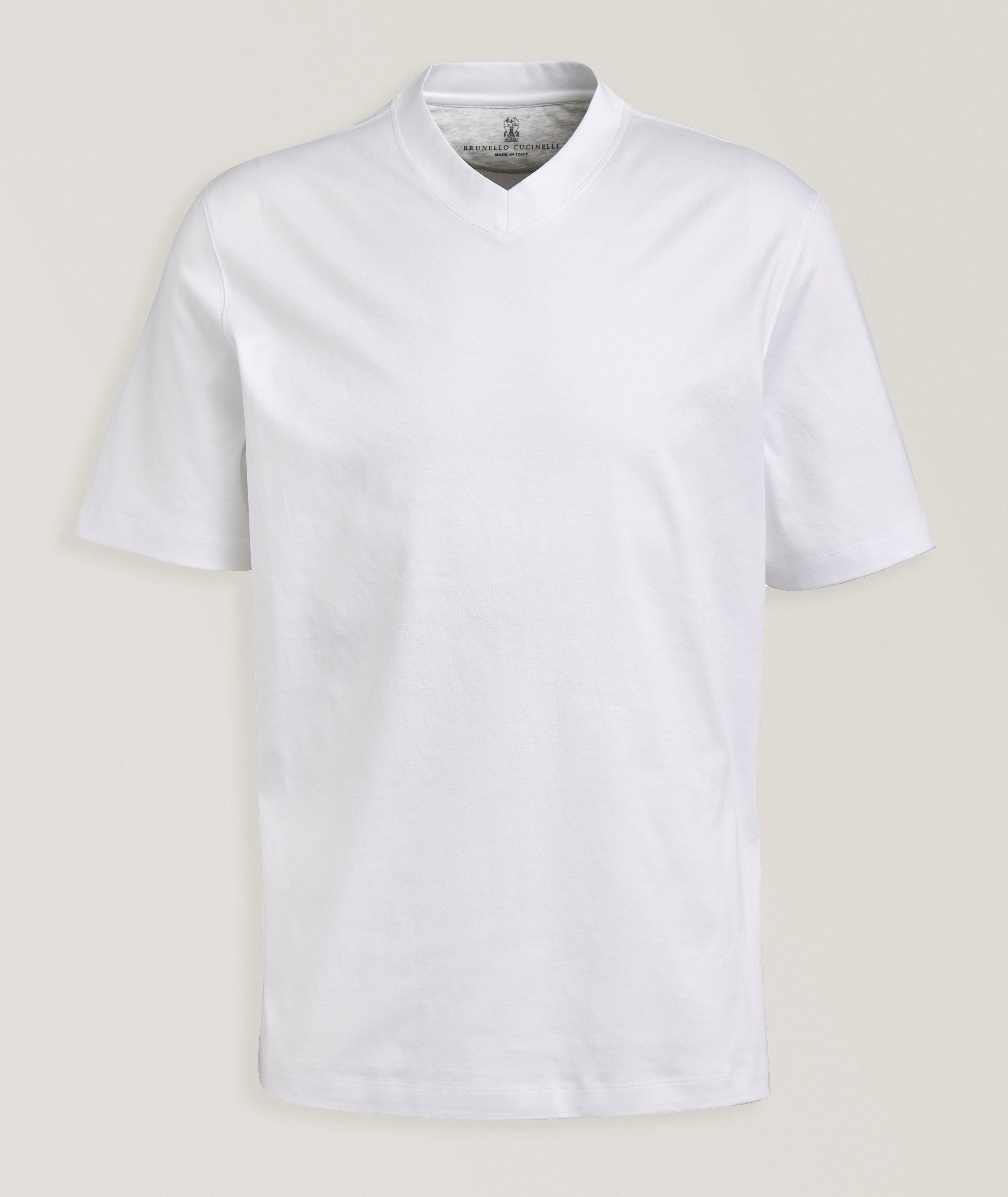 Cotton V-Neck T-Shirt image 0