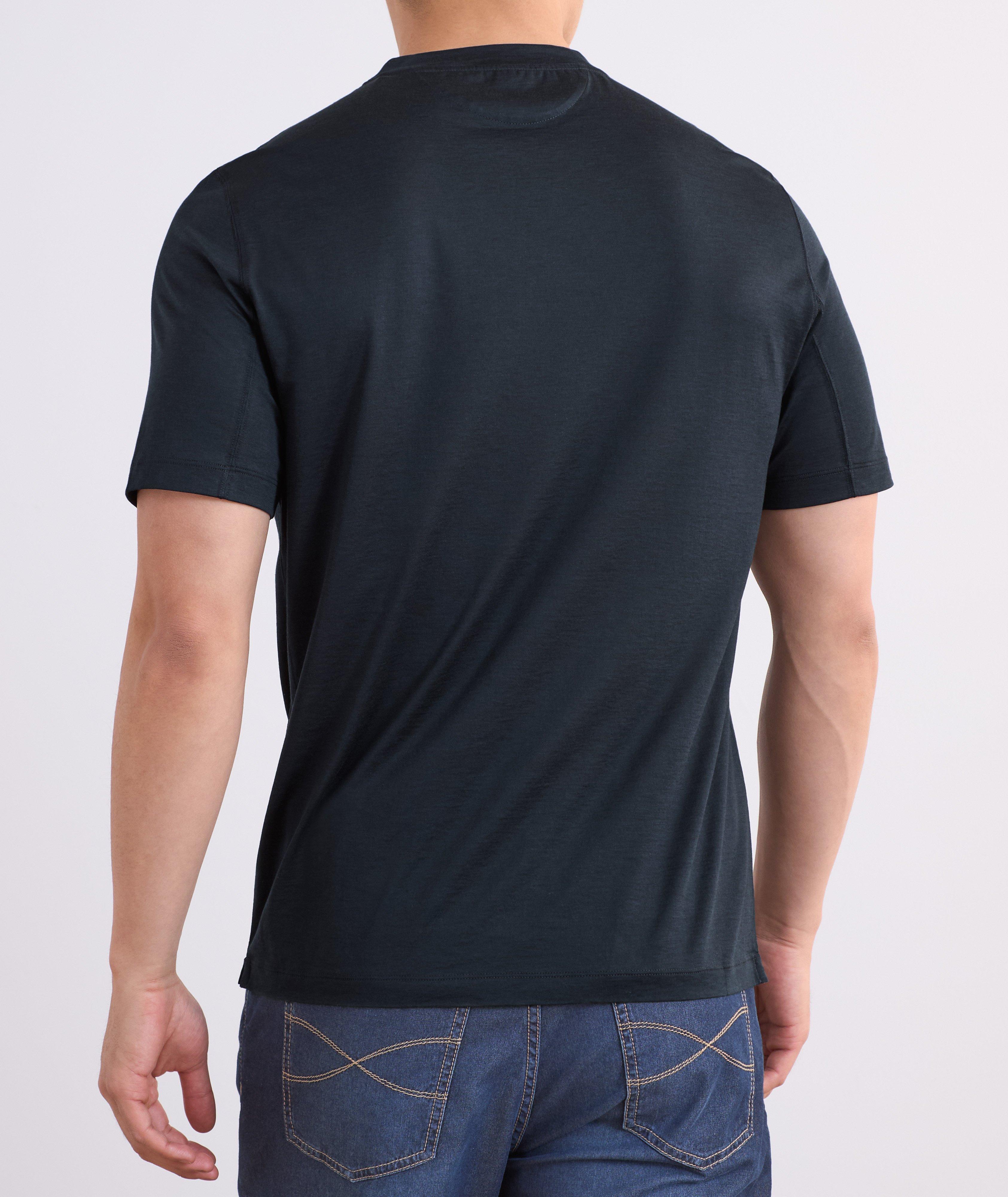 Silk-Cotton Crewneck T-Shirt image 2