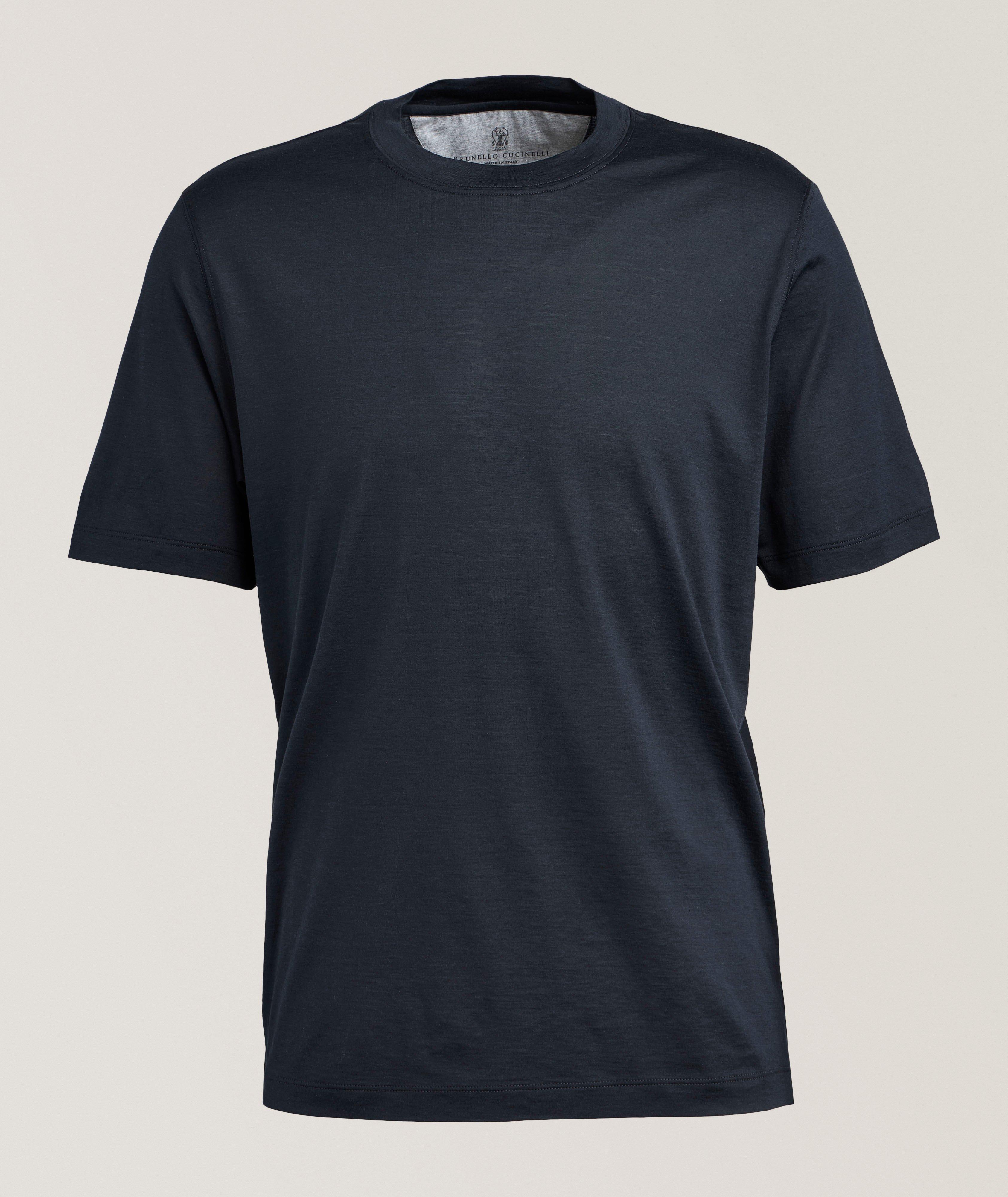 Silk-Cotton Crewneck T-Shirt image 0