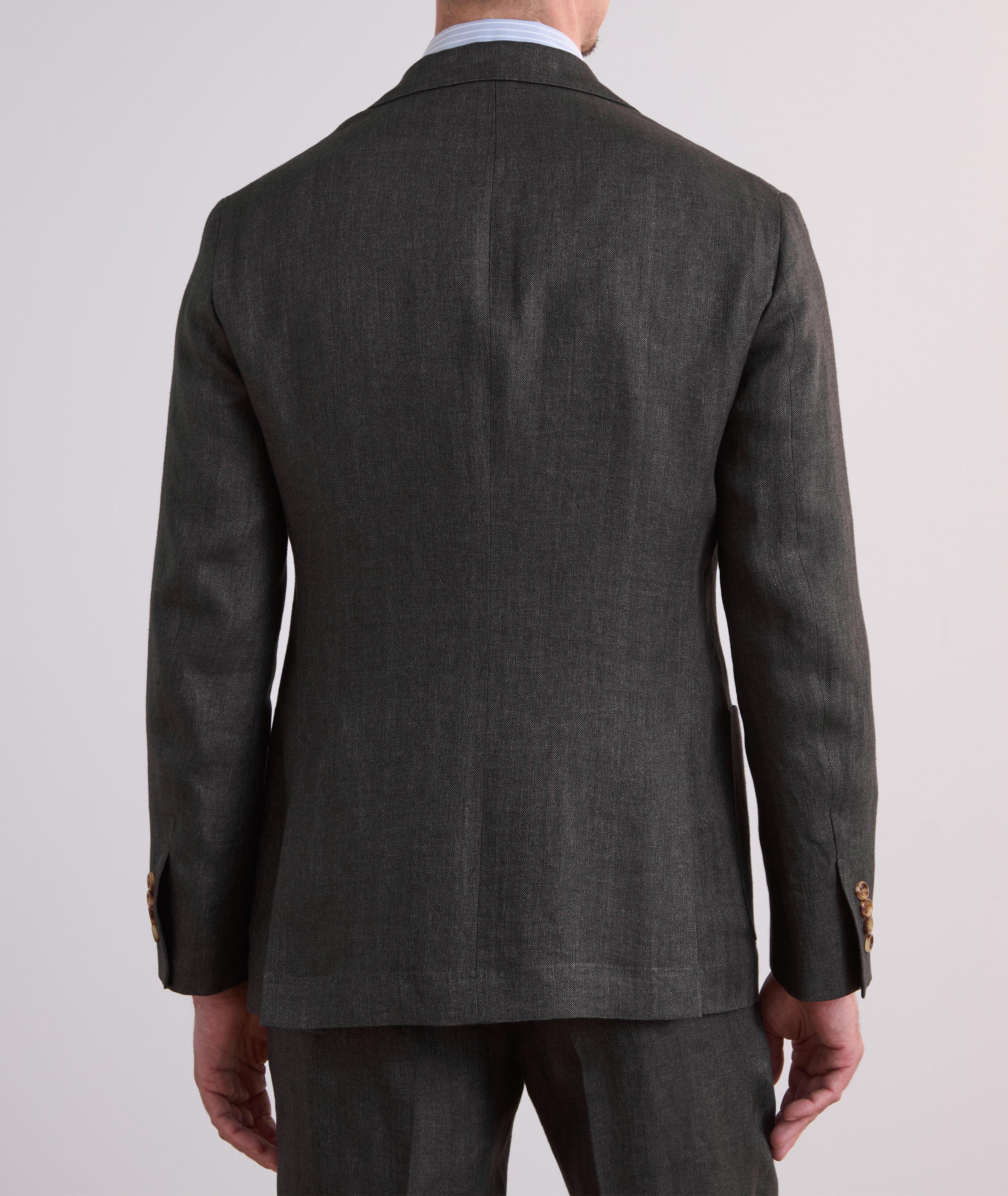 Herringbone Linen Suit Jacket  image 2