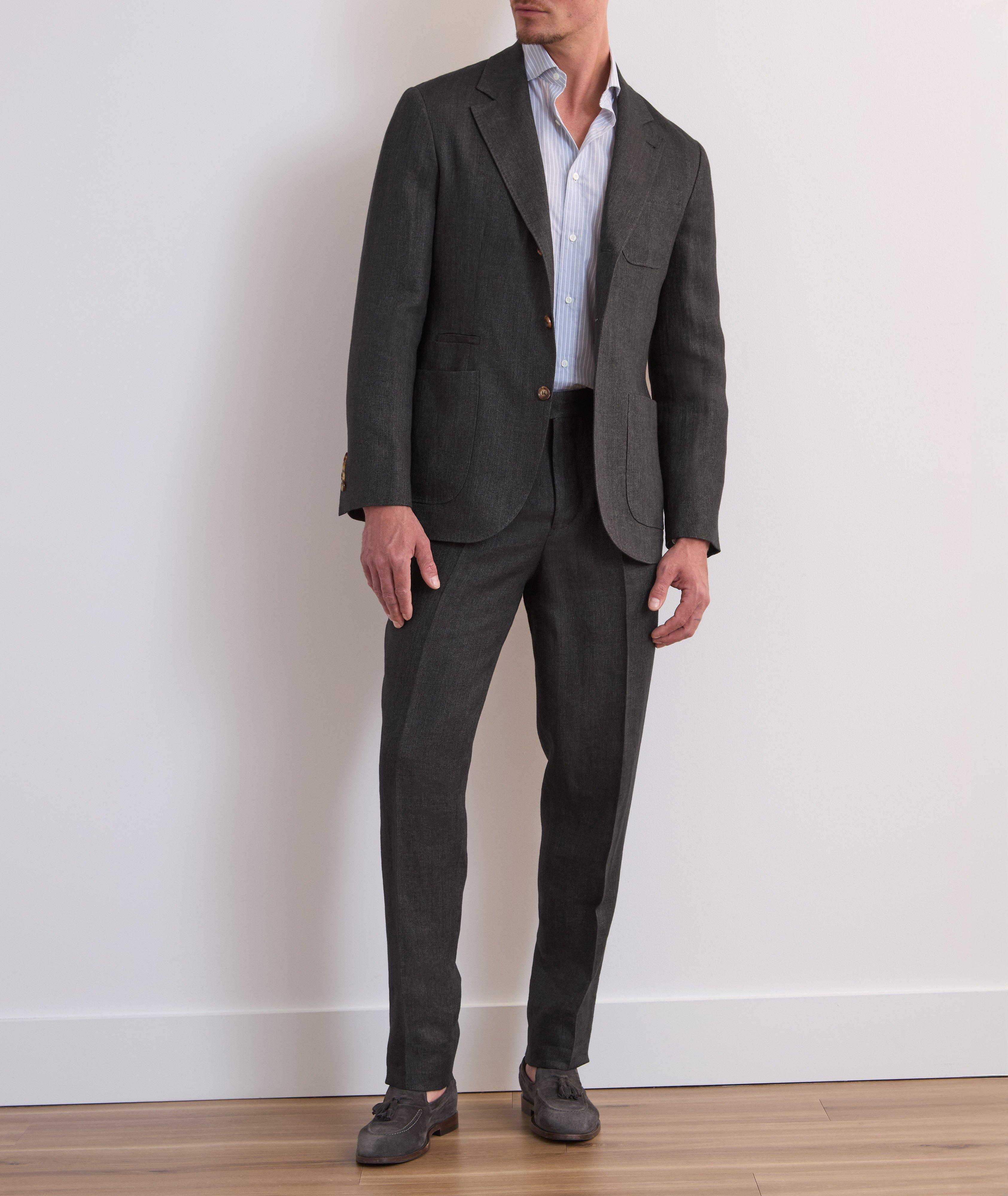 Herringbone Linen Suit Jacket  image 4