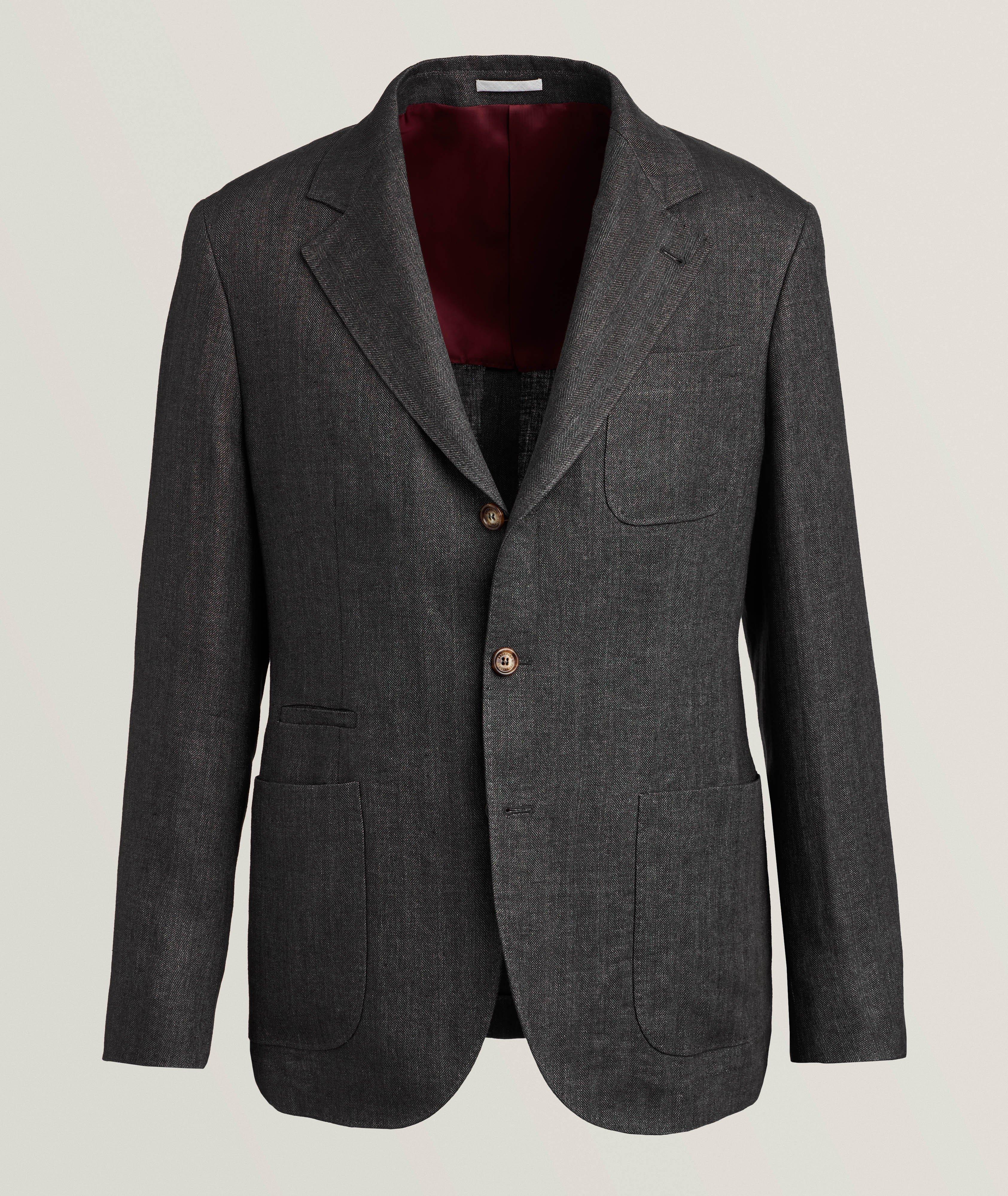 Herringbone Linen Suit Jacket  image 0