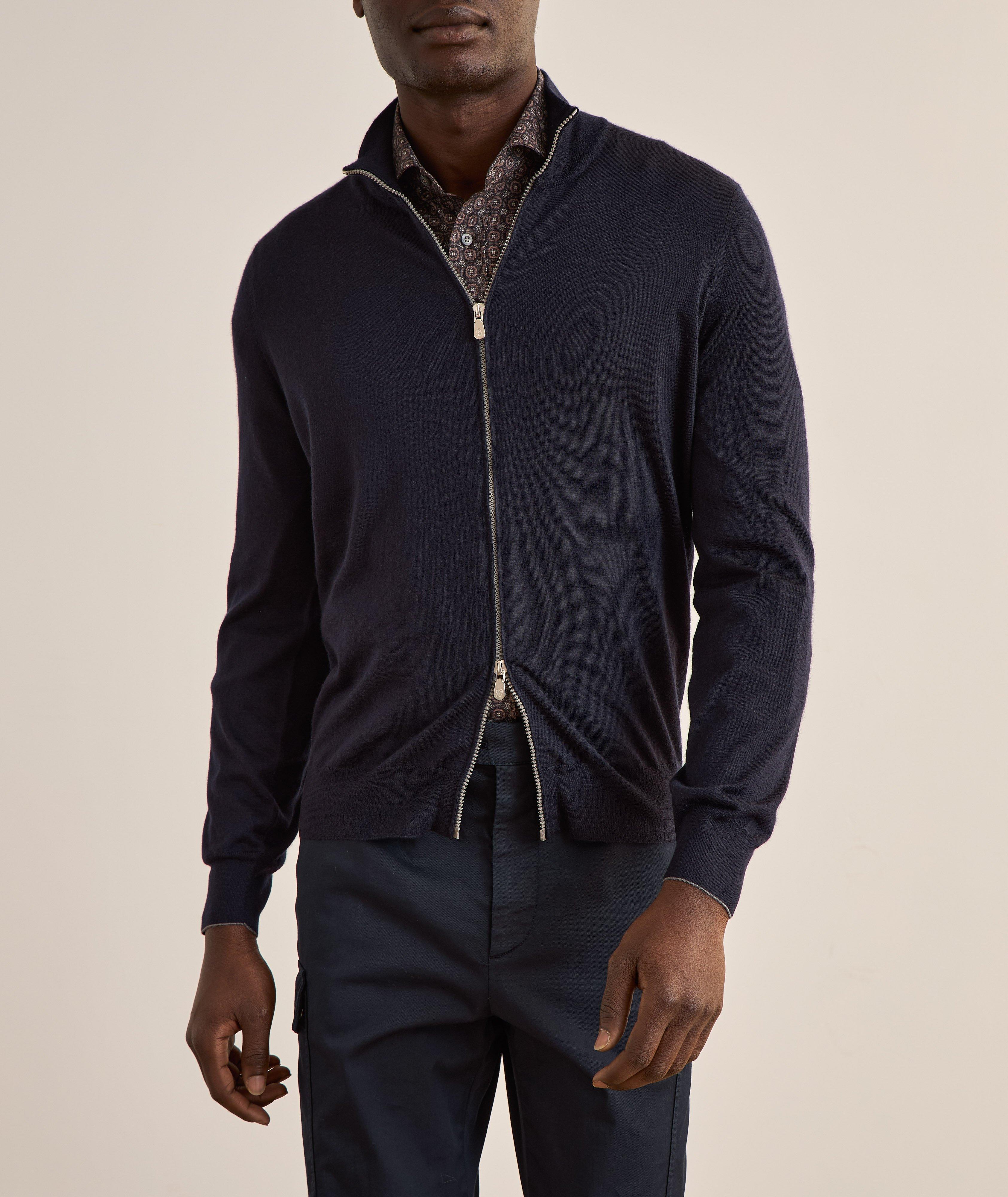 Cashmere-Silk Full-Zip Cardigan image 1