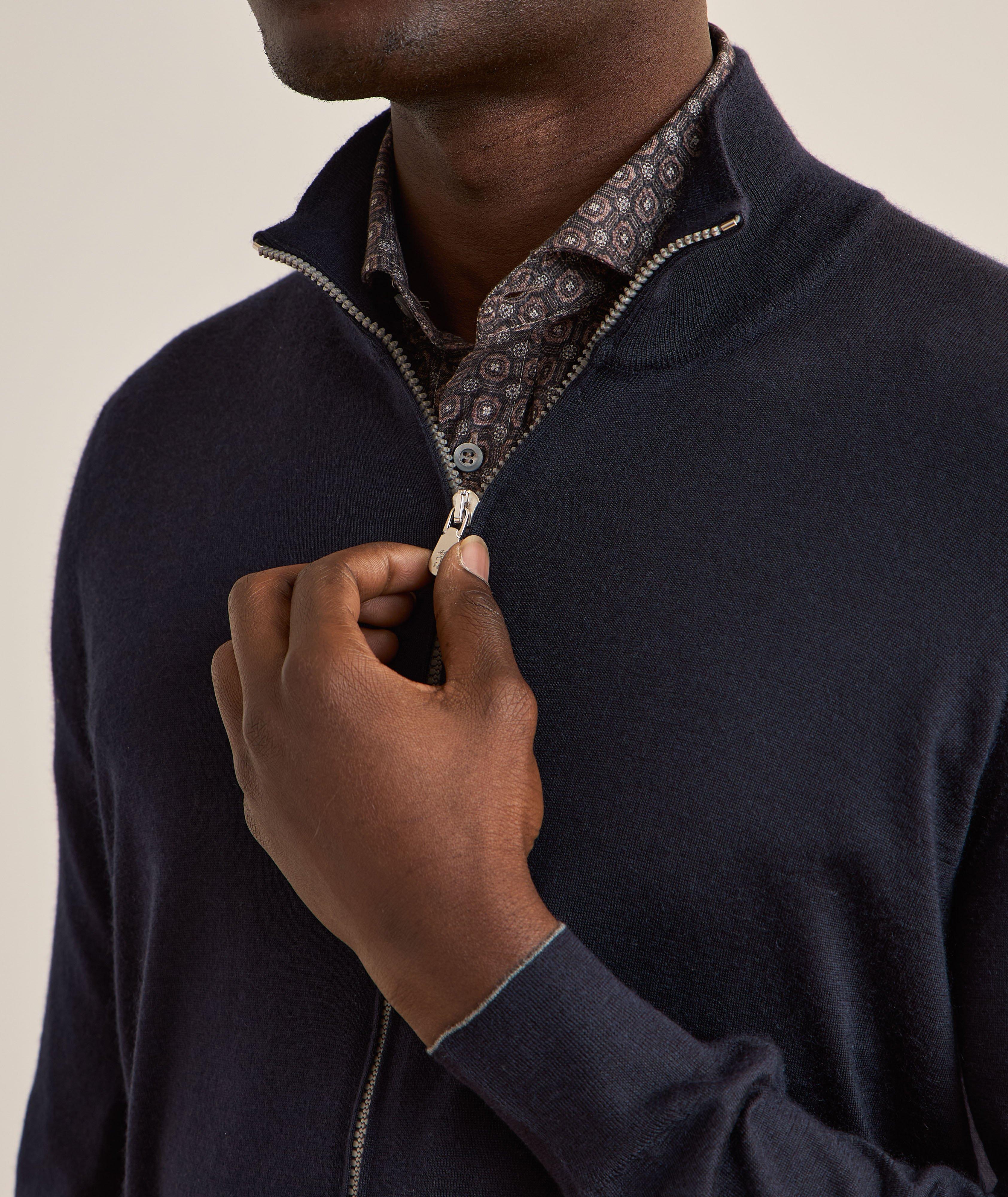 Cashmere-Silk Full-Zip Cardigan image 3