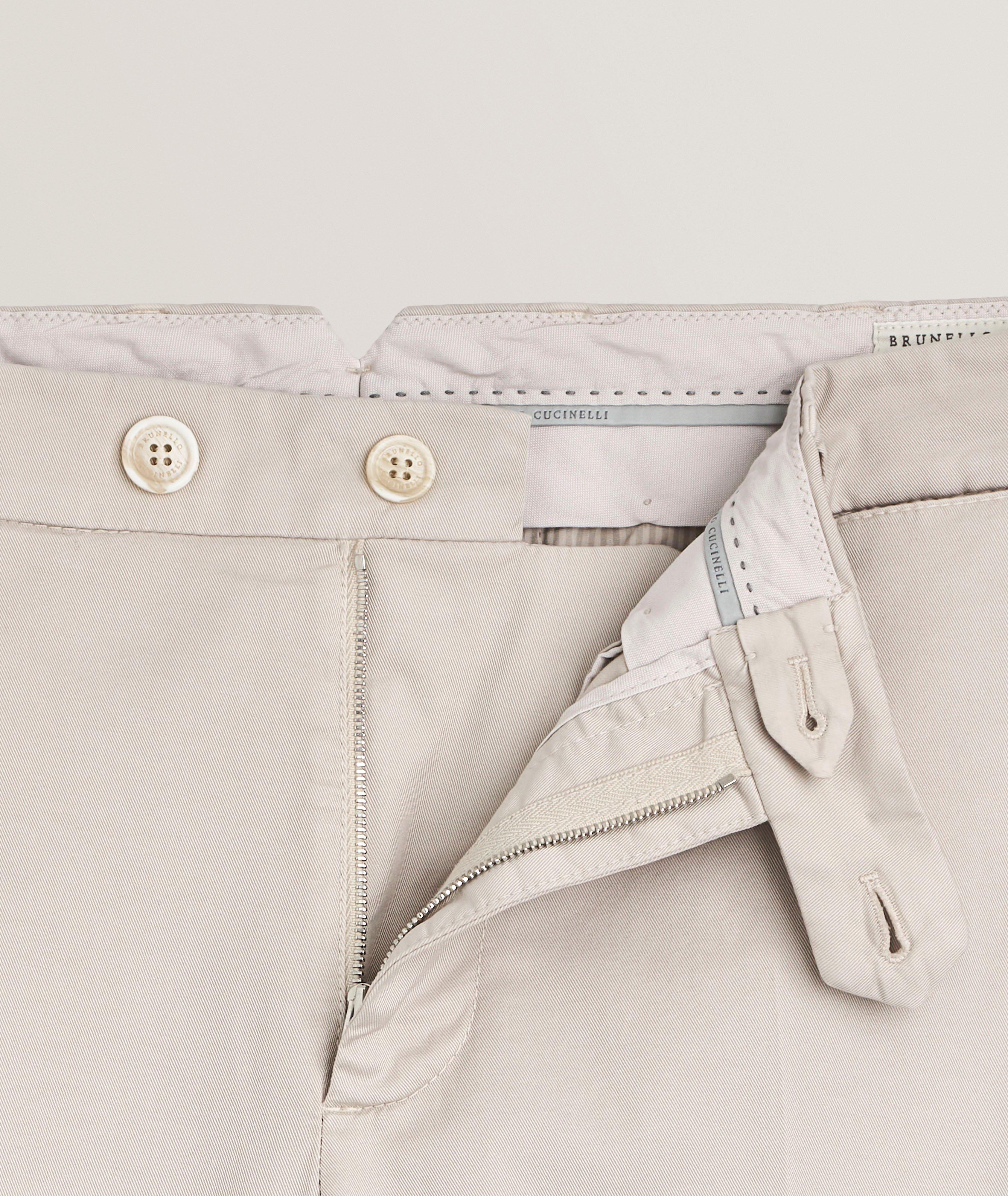 Pantalon en coton extensible de coupe italienne image 4