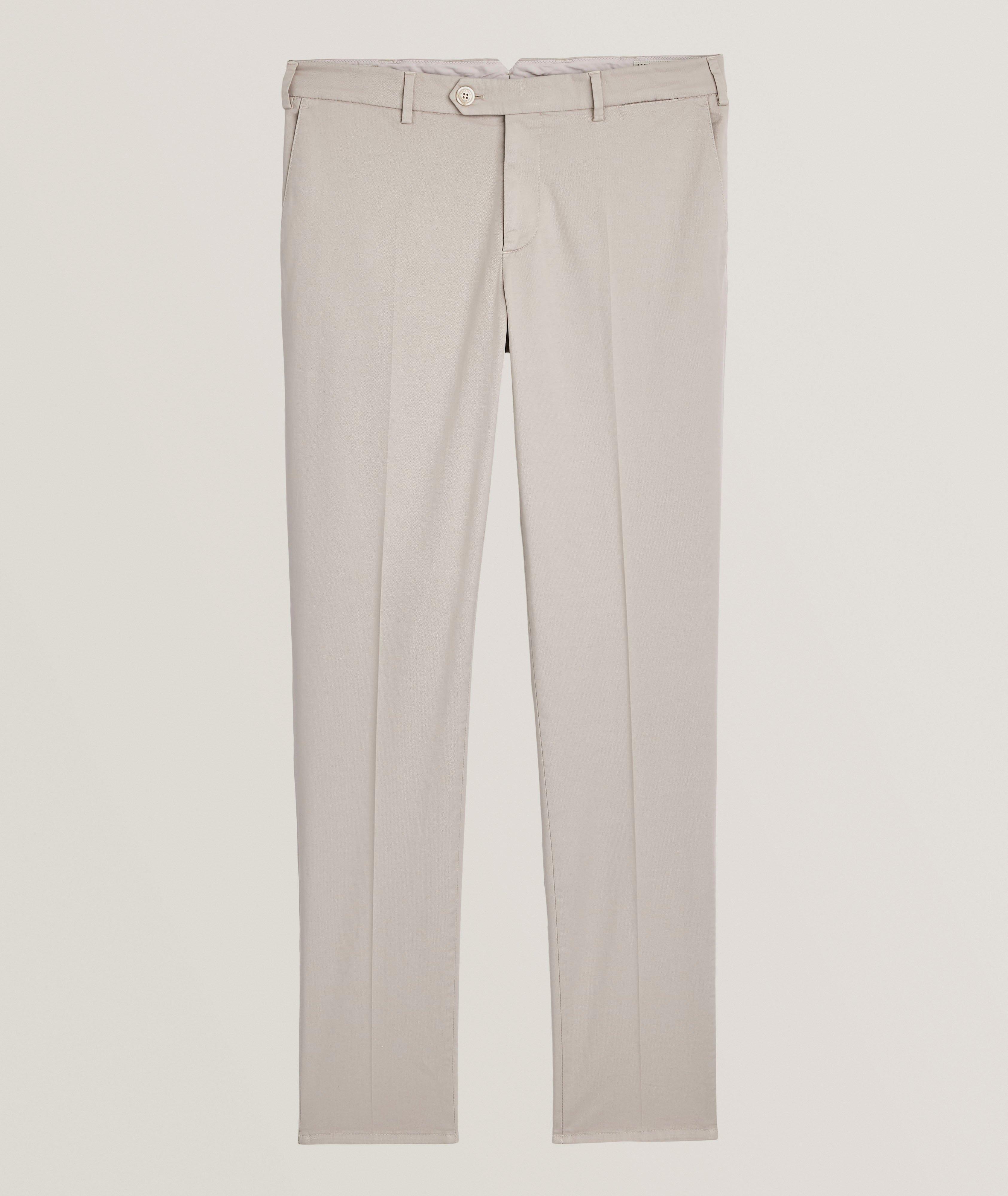 Pantalon en coton extensible de coupe italienne image 0