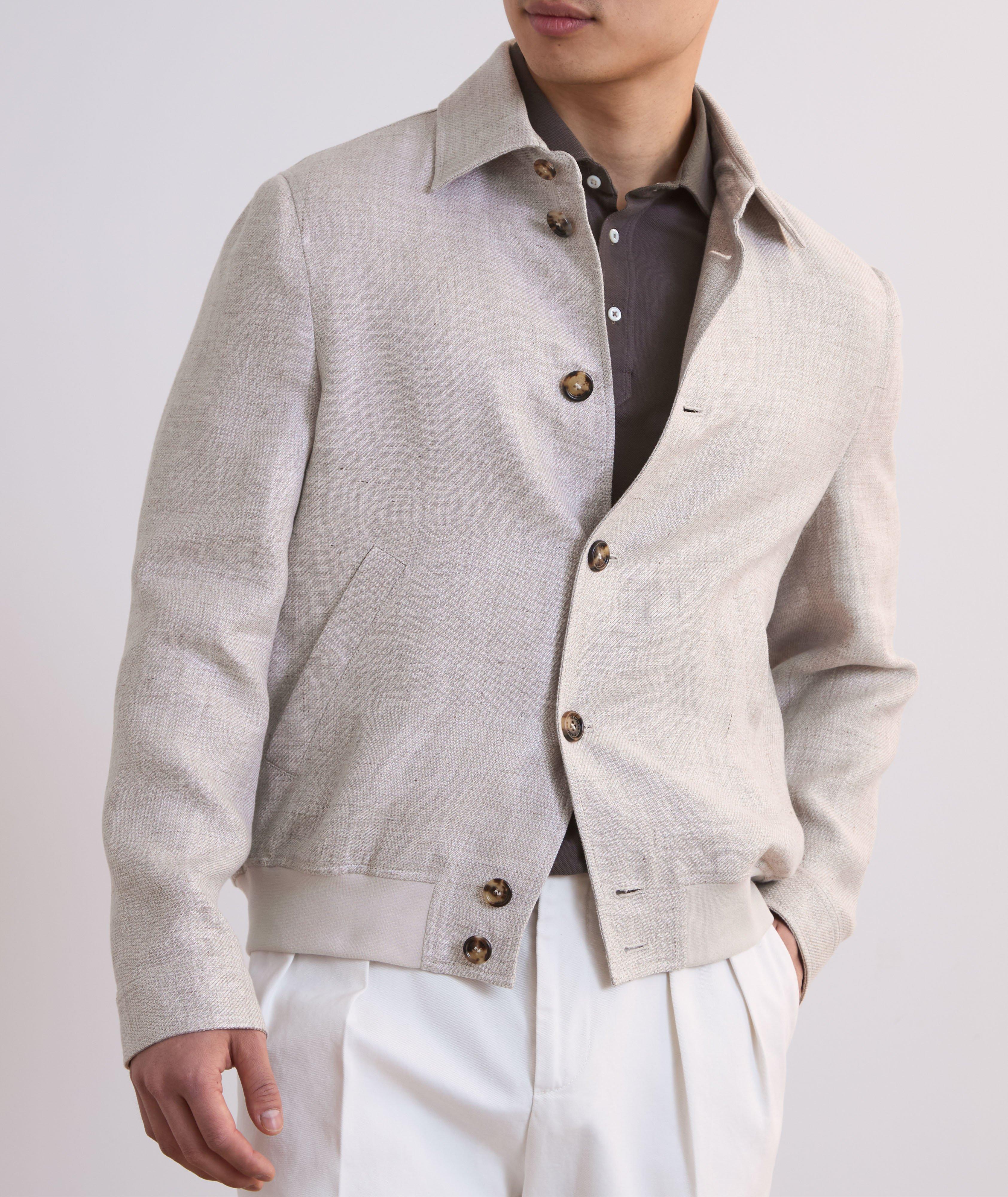 Linen, Wool & Silk Blouson Jacket  image 1