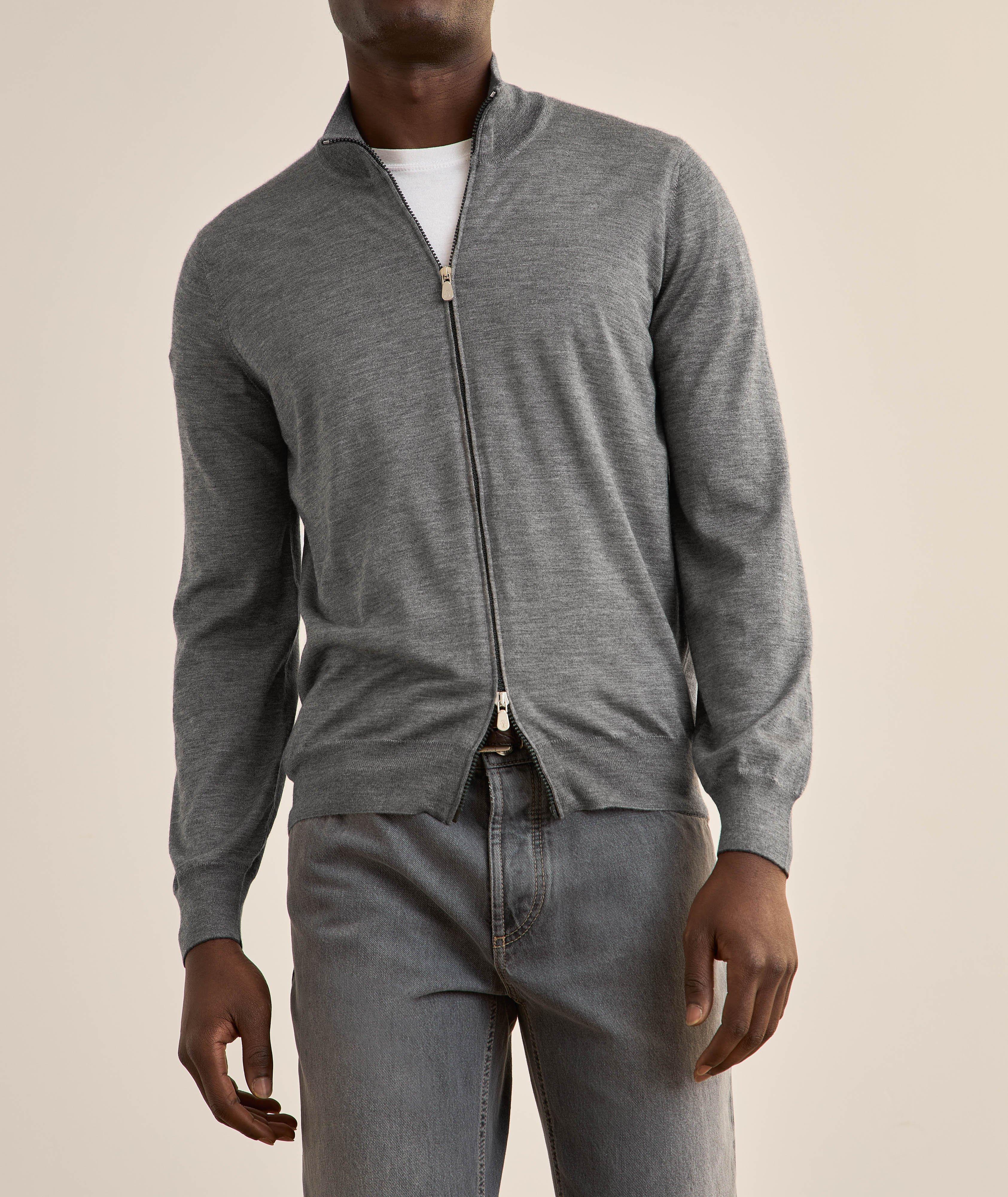 Cashmere-Silk Full-Zip Cardigan image 1