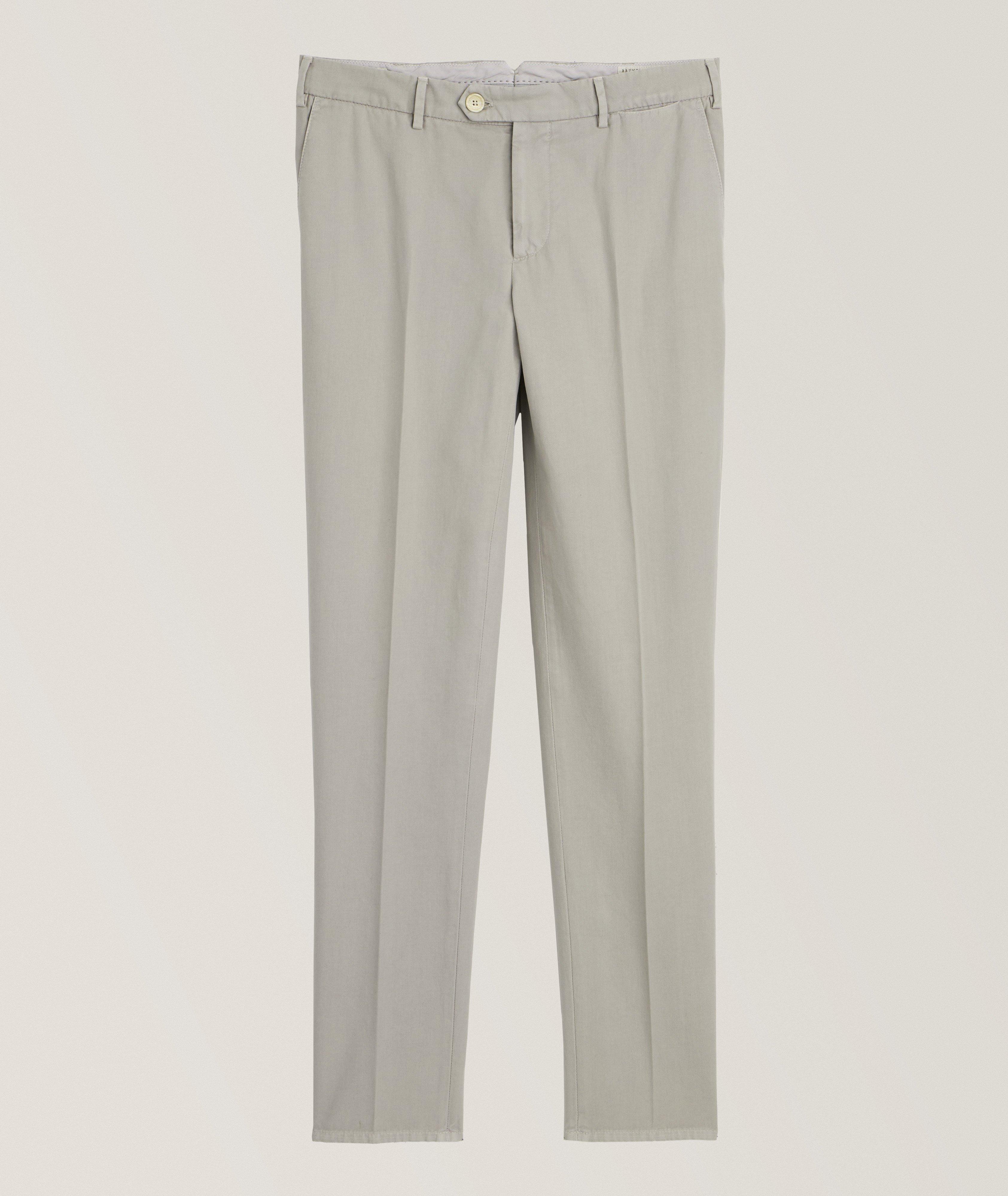 Brunello Cucinelli Italian-Fit Cotton Chino Pants