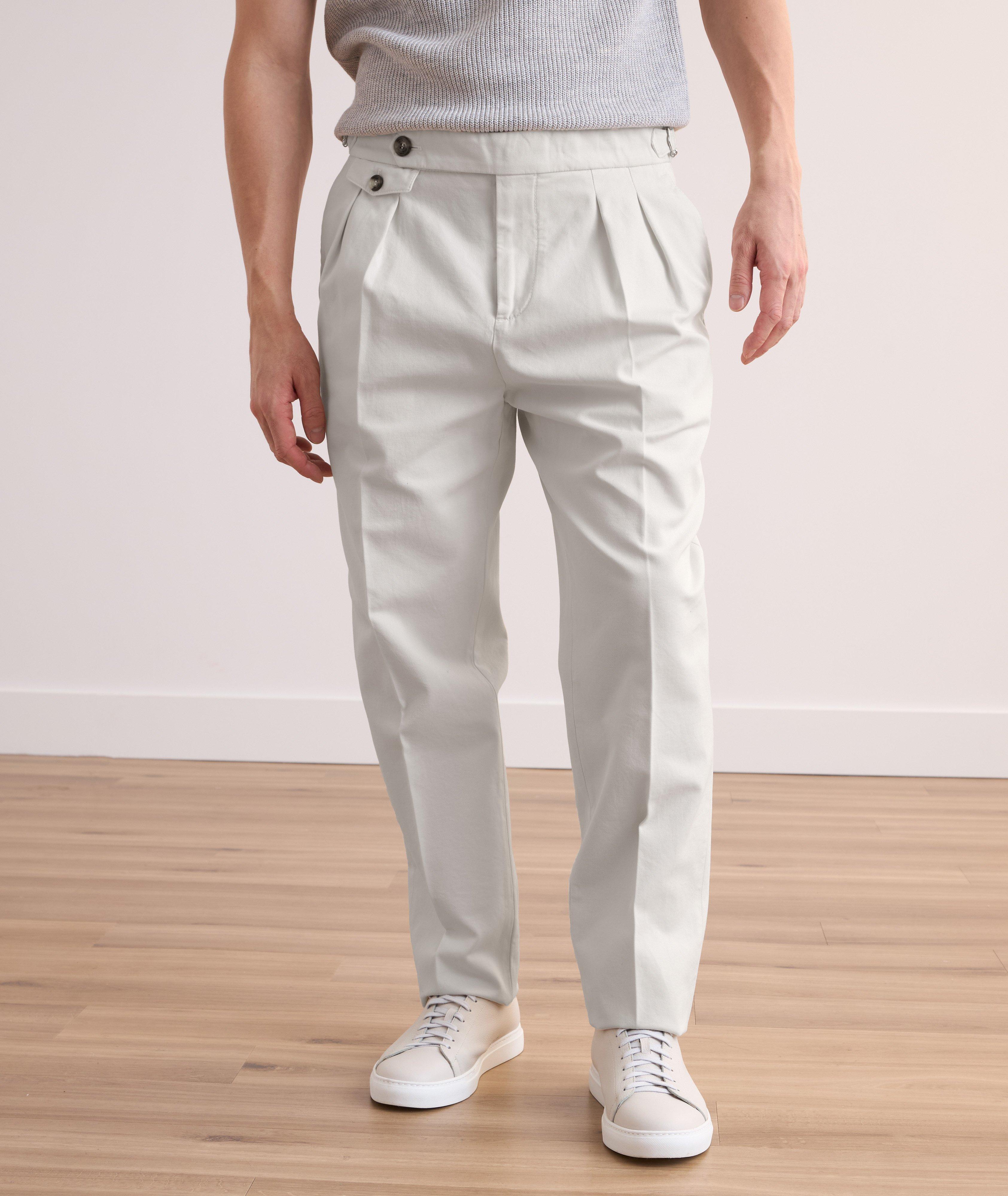 Pantalon en coton de coupe tailleur image 2