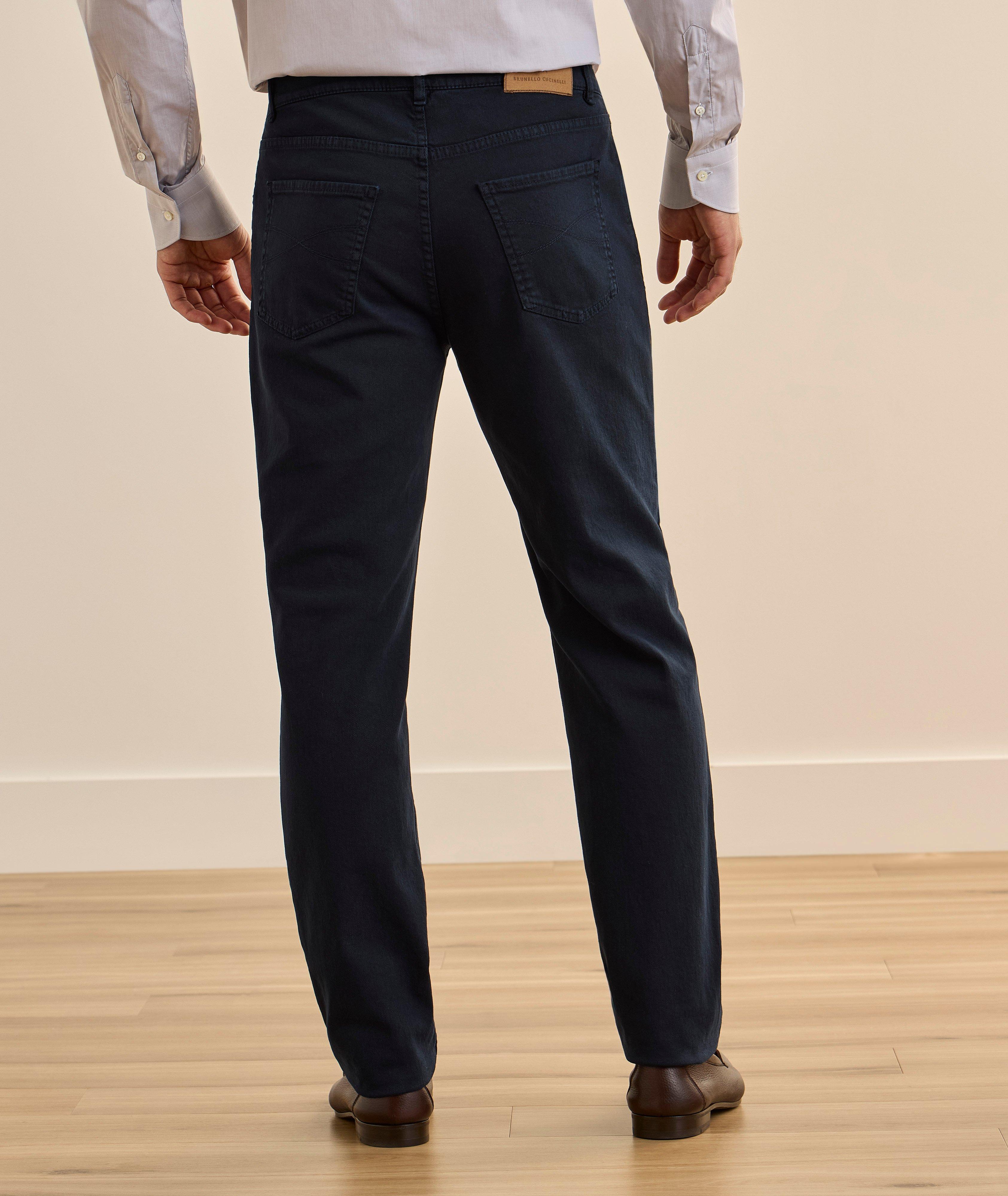 Traditional-Fit Stretch Denim Five-Pocket Pants image 2