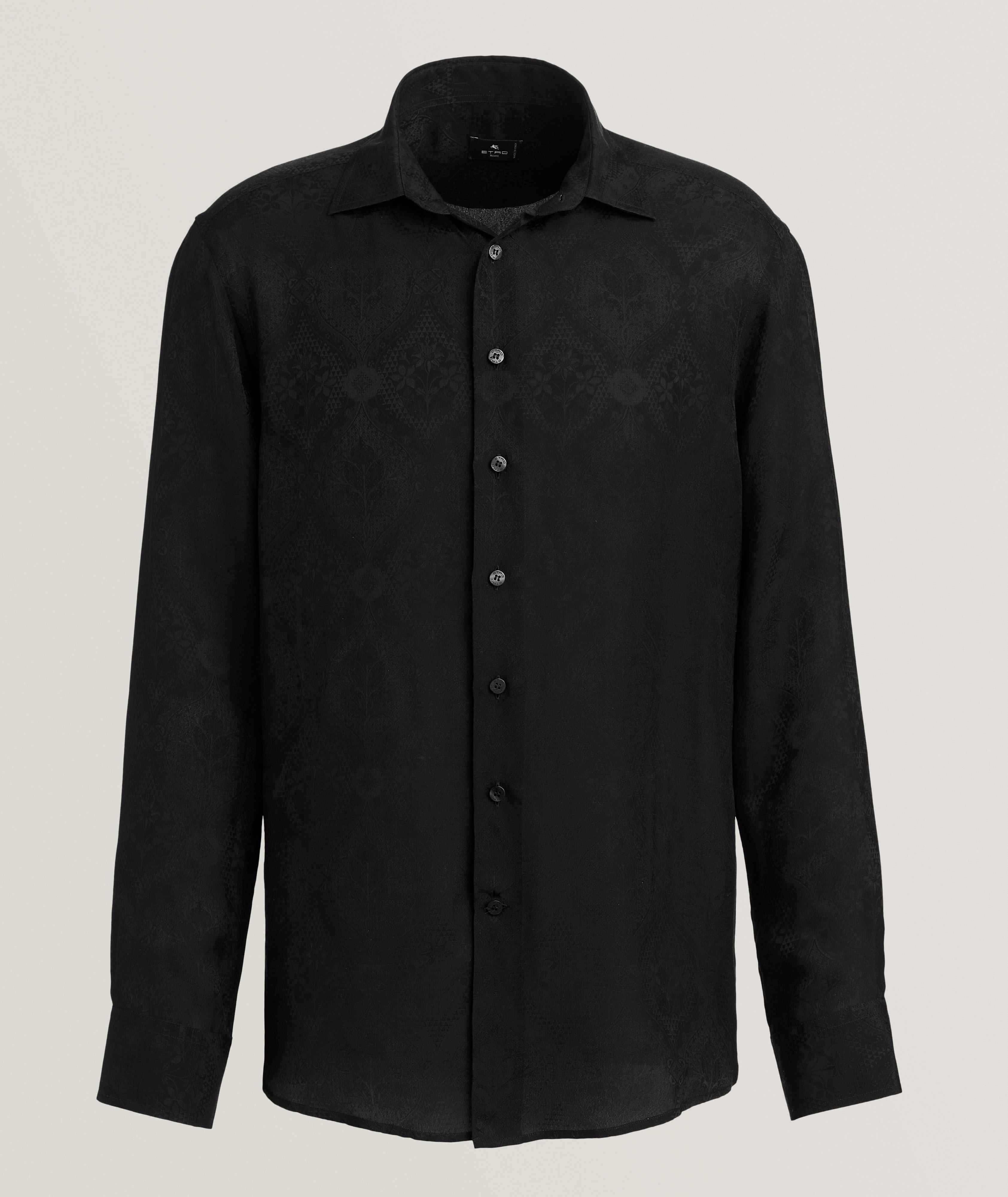 Tonal Paisley Silk-Blend Shirt  image 0