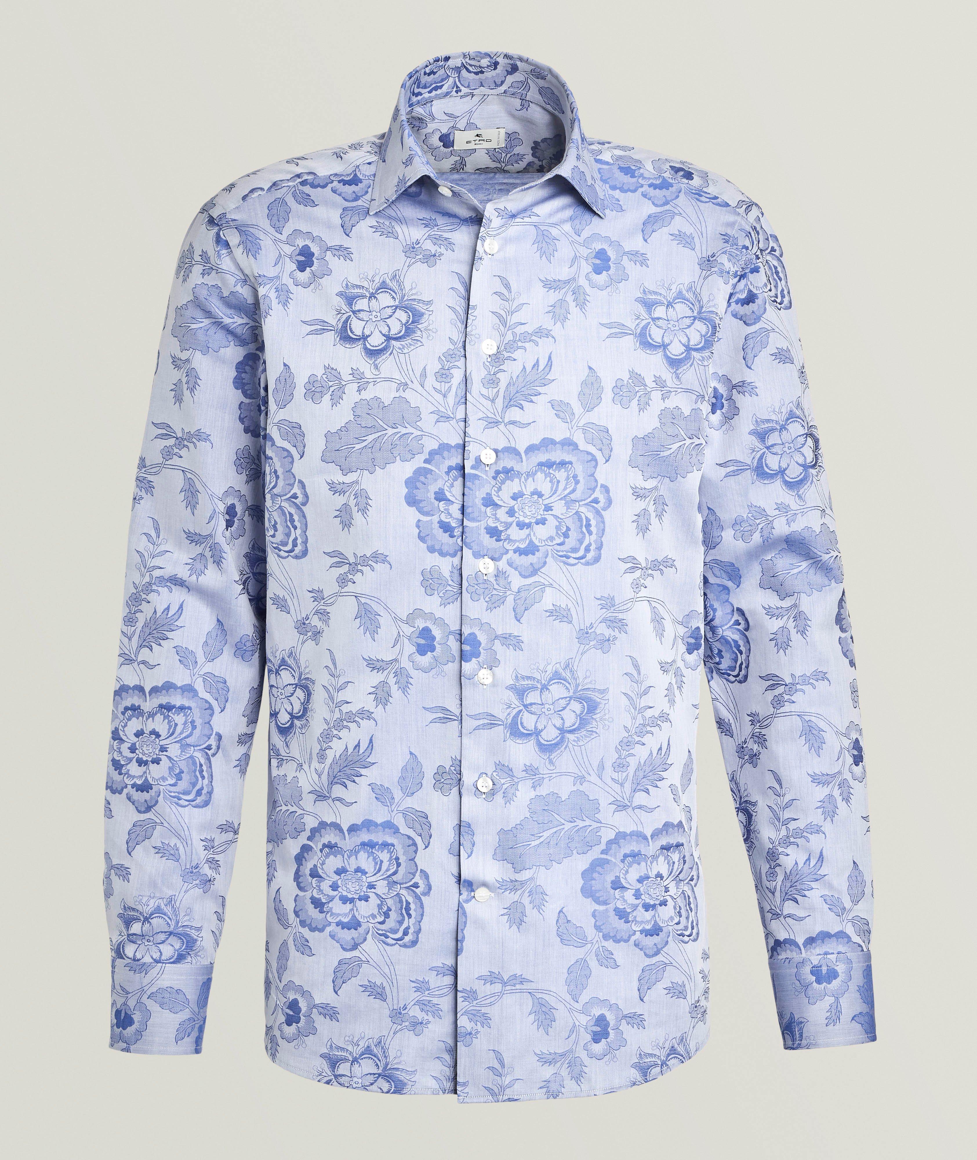 ETRO BLU FLRL PRNT SHRT image 0