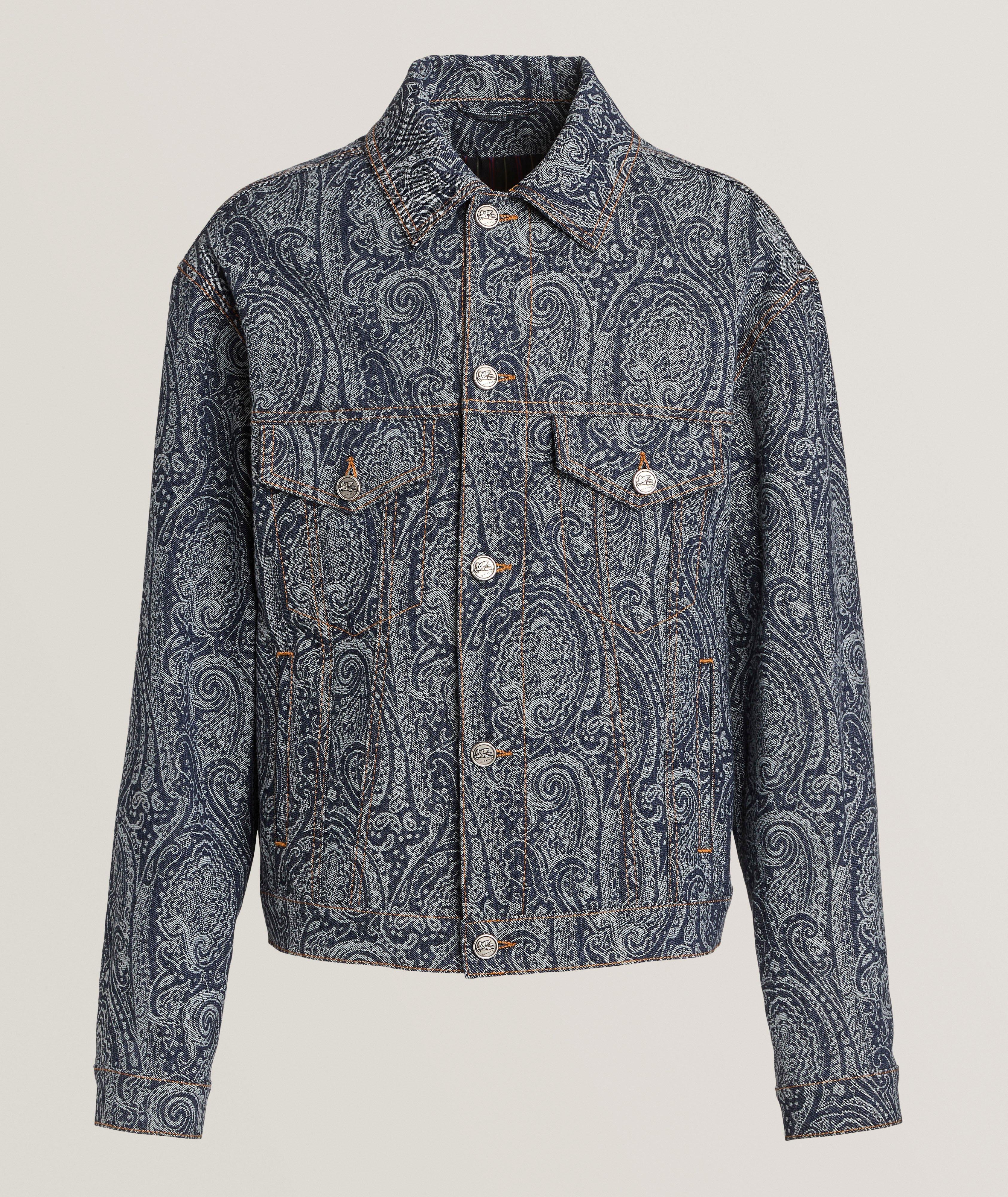 Blouson en denim à motif paisley image 0