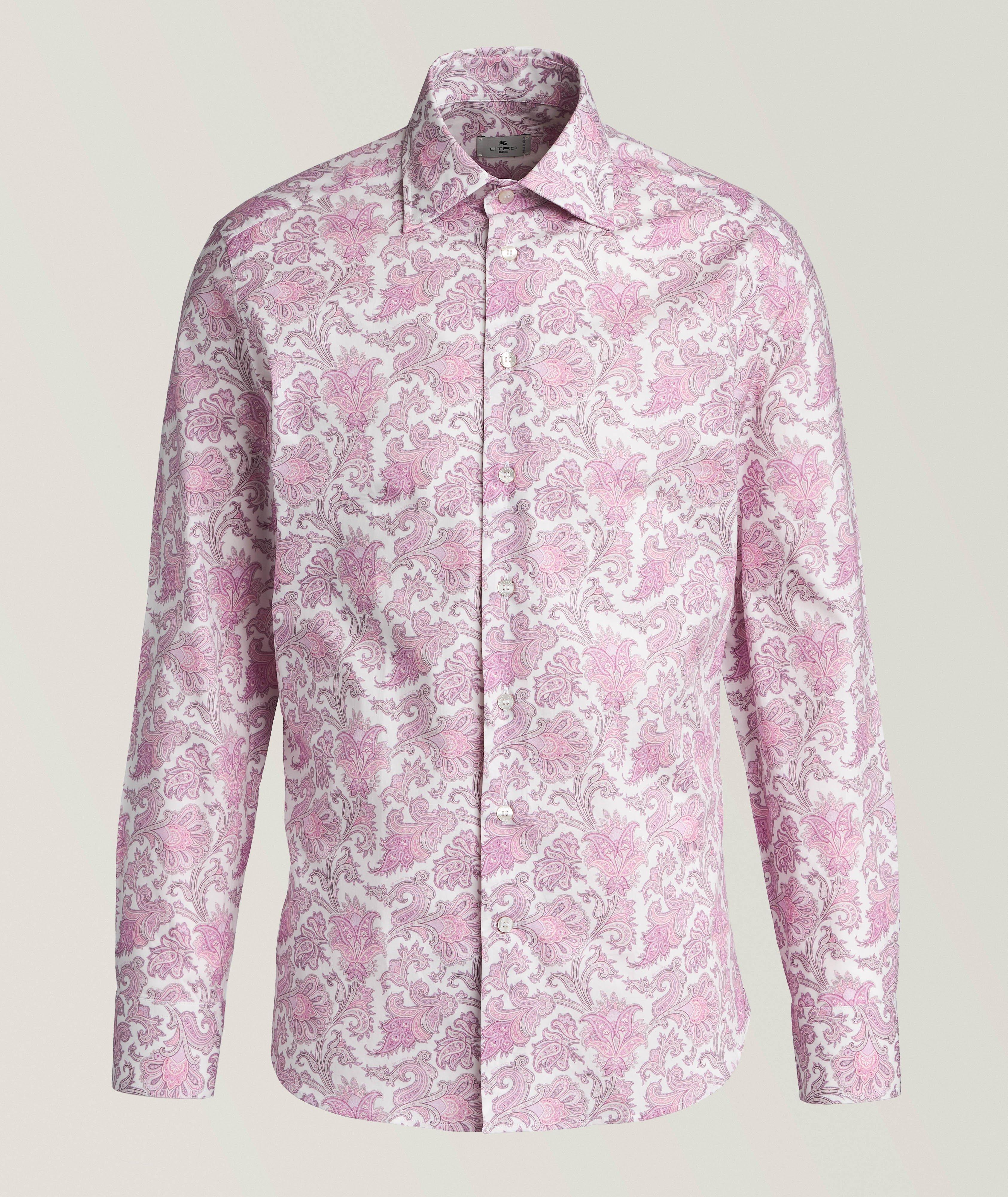 Chemise en coton extensible à motif paisley image 0