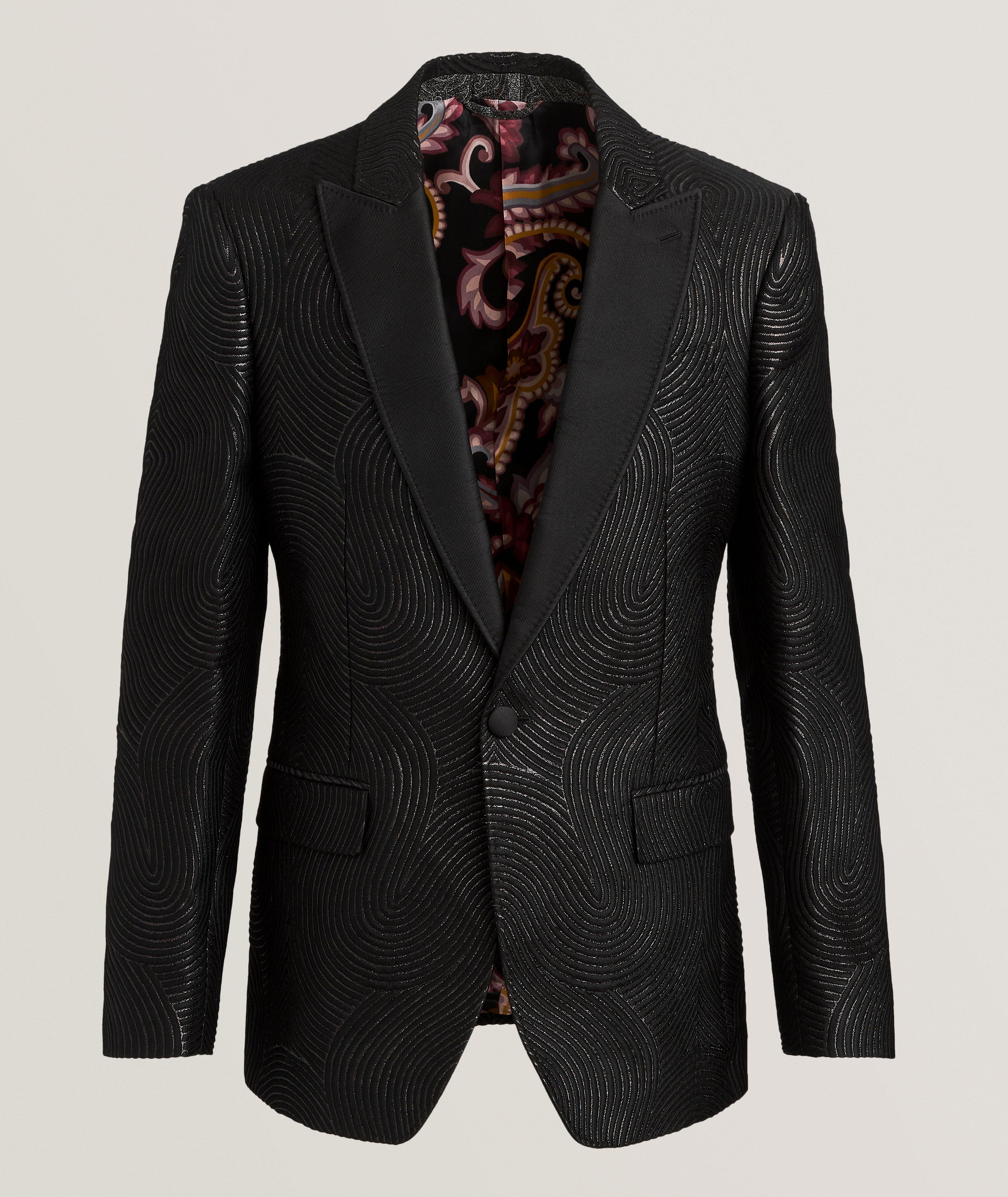 Jacquard Metallic Swirl Evening Jacket  image 0