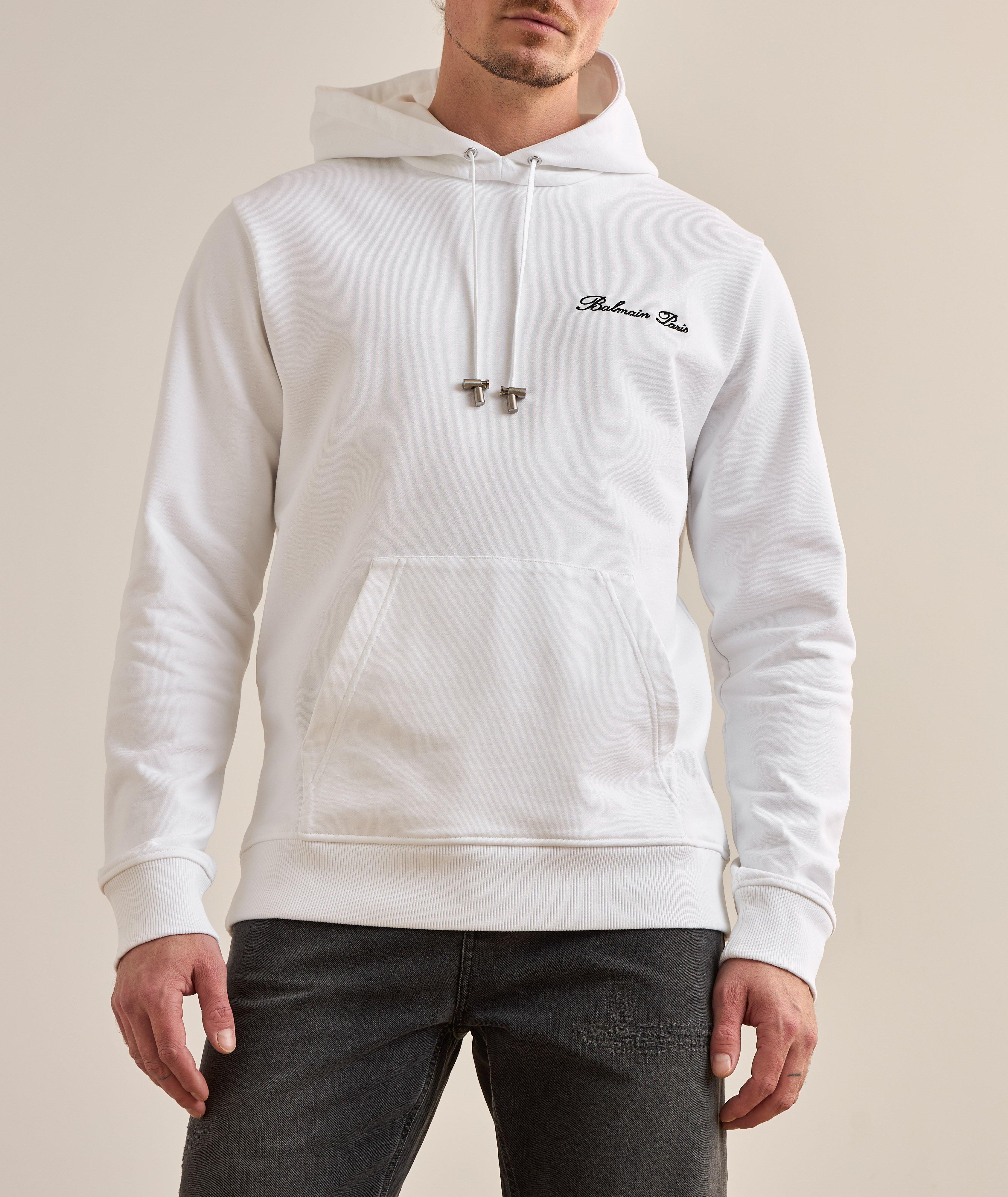 Embroidered Logo Hooded Sweater  image 1