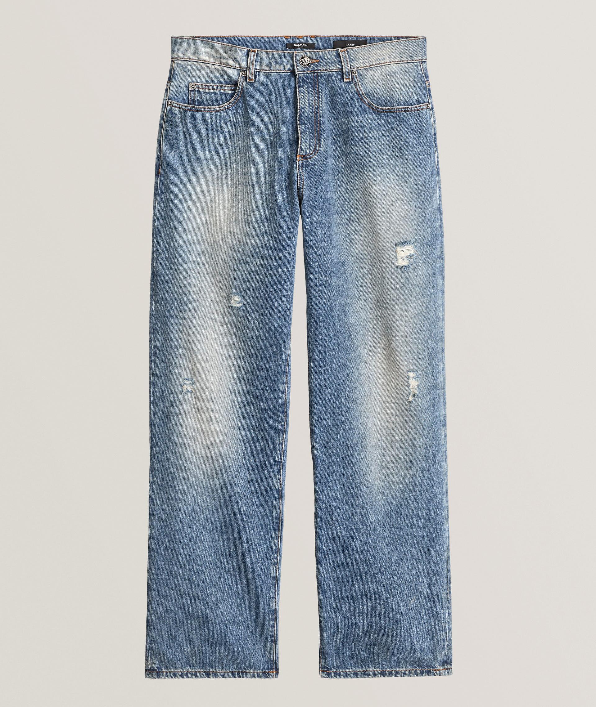 Distressed Loose-Fit Jeans  image 0