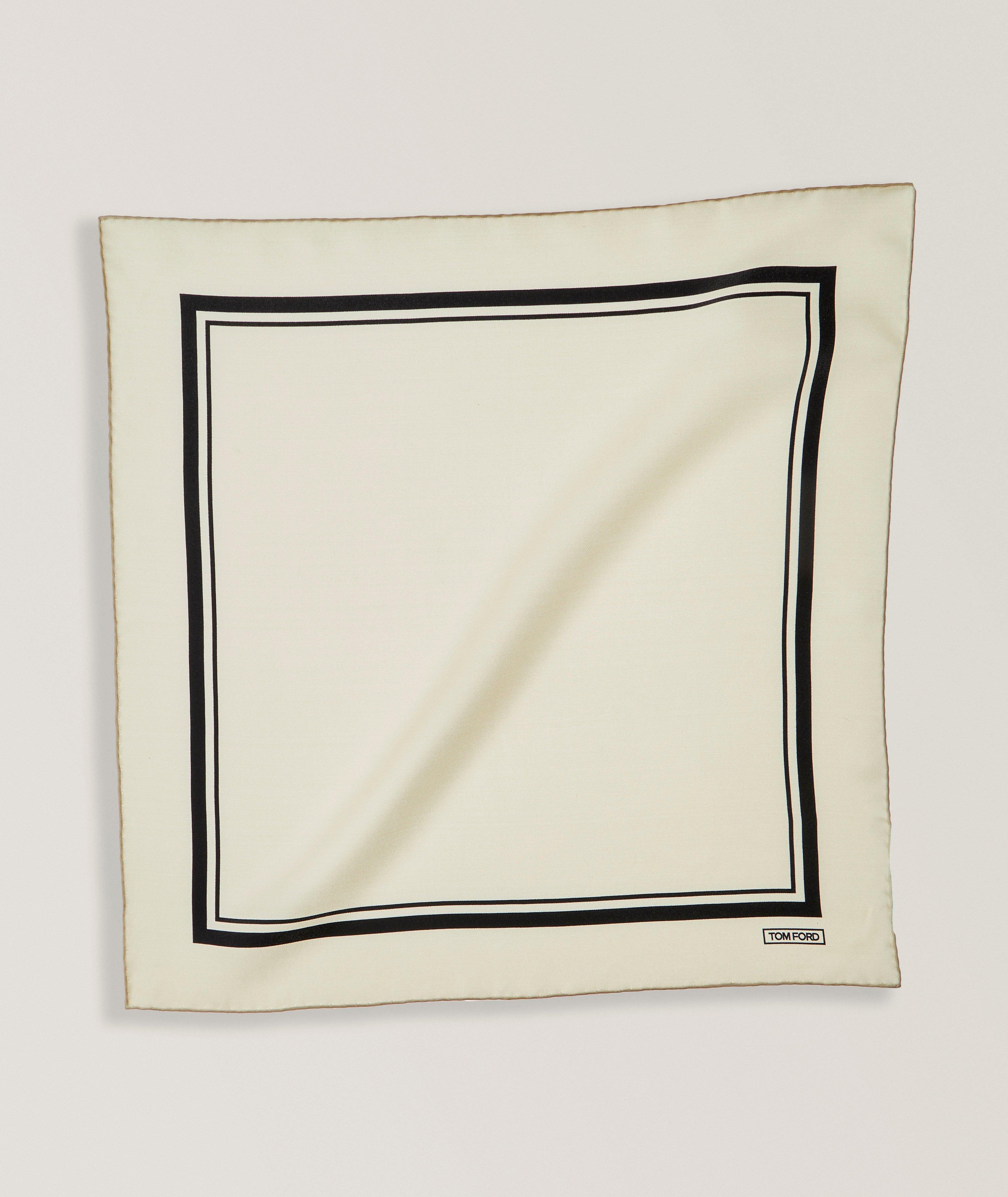  Tonal Frame Silk Pocket Square image 0