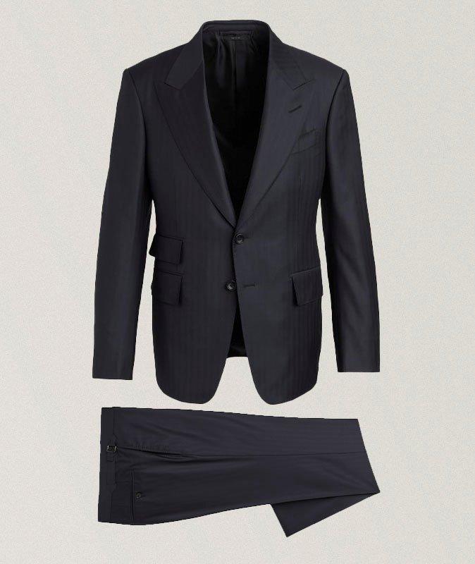 Shelton Micron Herringbone Suit  image 0